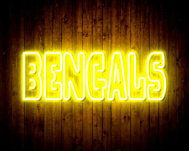 NFL Cincinnati BENGALS Handmade Neon Flex Led Light Sign