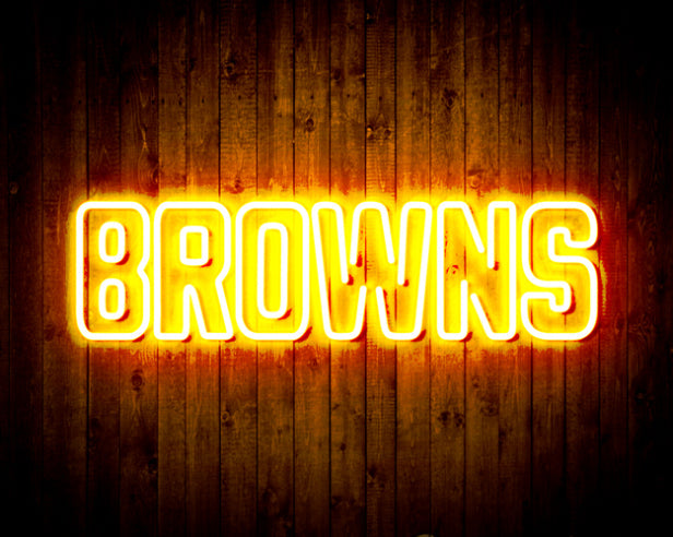 NFL Cleveland BROWNS Handmade Neon Flex LED Sign - ProLedSign