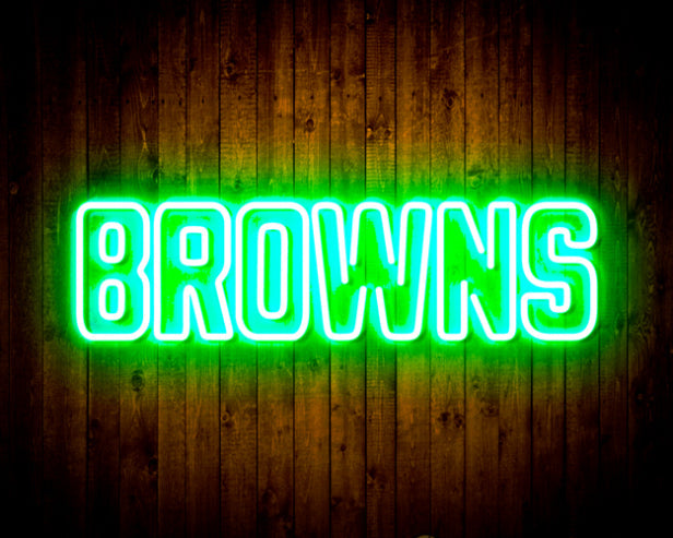 NFL Cleveland BROWNS Handmade Neon Flex LED Sign - ProLedSign