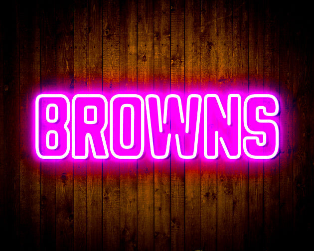 NFL Cleveland BROWNS Handmade Neon Flex LED Sign - ProLedSign