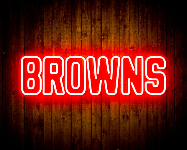 NFL Cleveland BROWNS Handmade Neon Flex LED Sign - ProLedSign