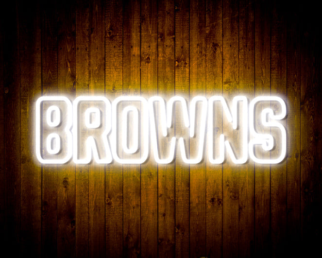 NFL Cleveland BROWNS Handmade Neon Flex LED Sign - ProLedSign