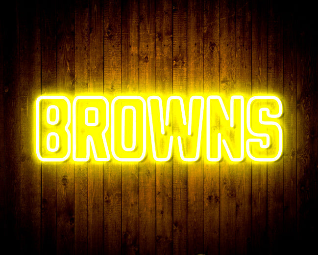 NFL Cleveland BROWNS Handmade Neon Flex LED Sign - ProLedSign