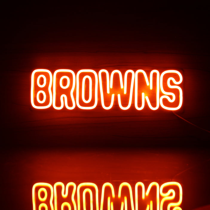 NFL Cleveland BROWNS Handmade Neon Flex Led Light Sign