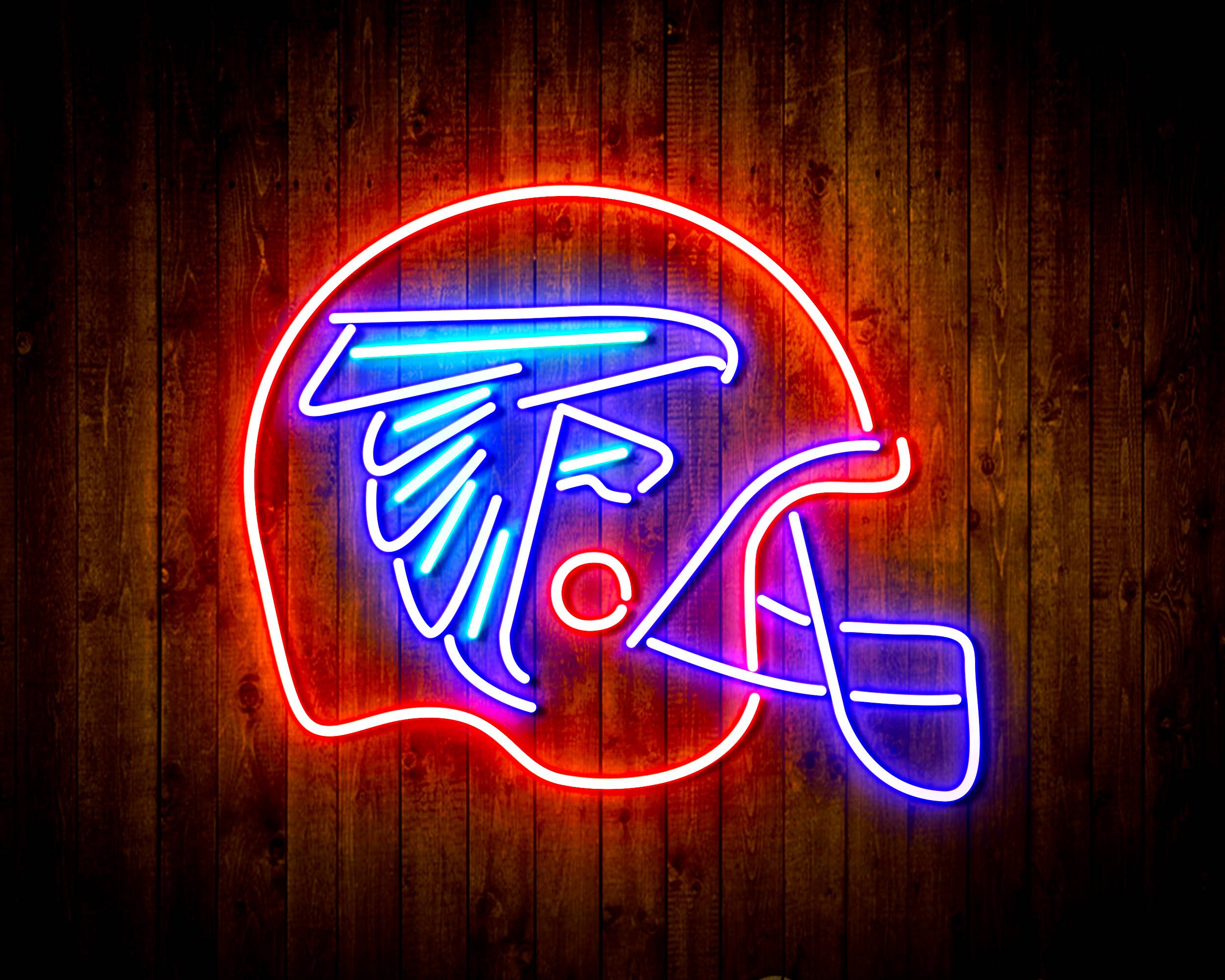 NFL Helmet Atlanta Falcons Bar Neon Flex Led Light Sign