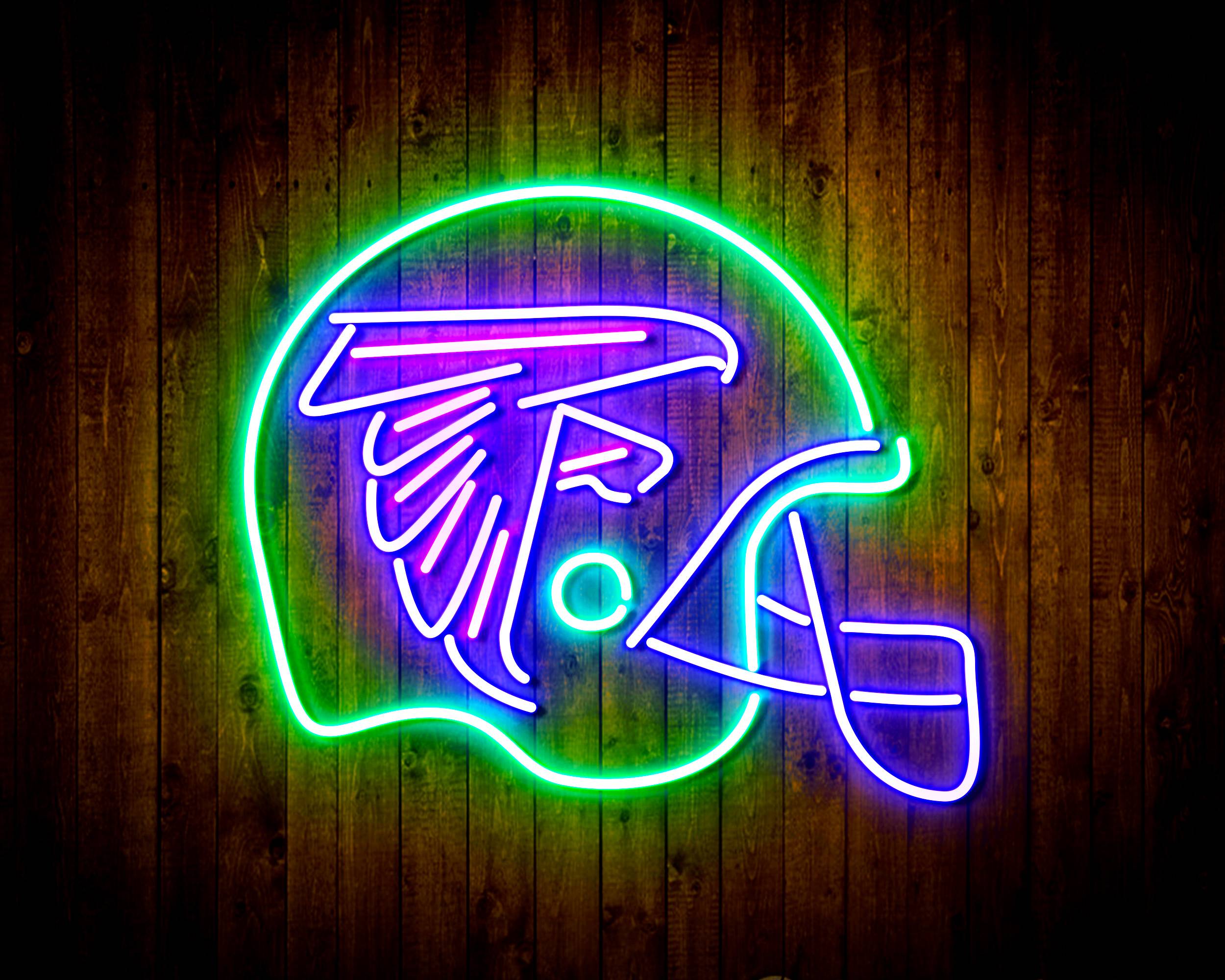 NFL Helmet Atlanta Falcons Bar Neon Flex Led Light Sign