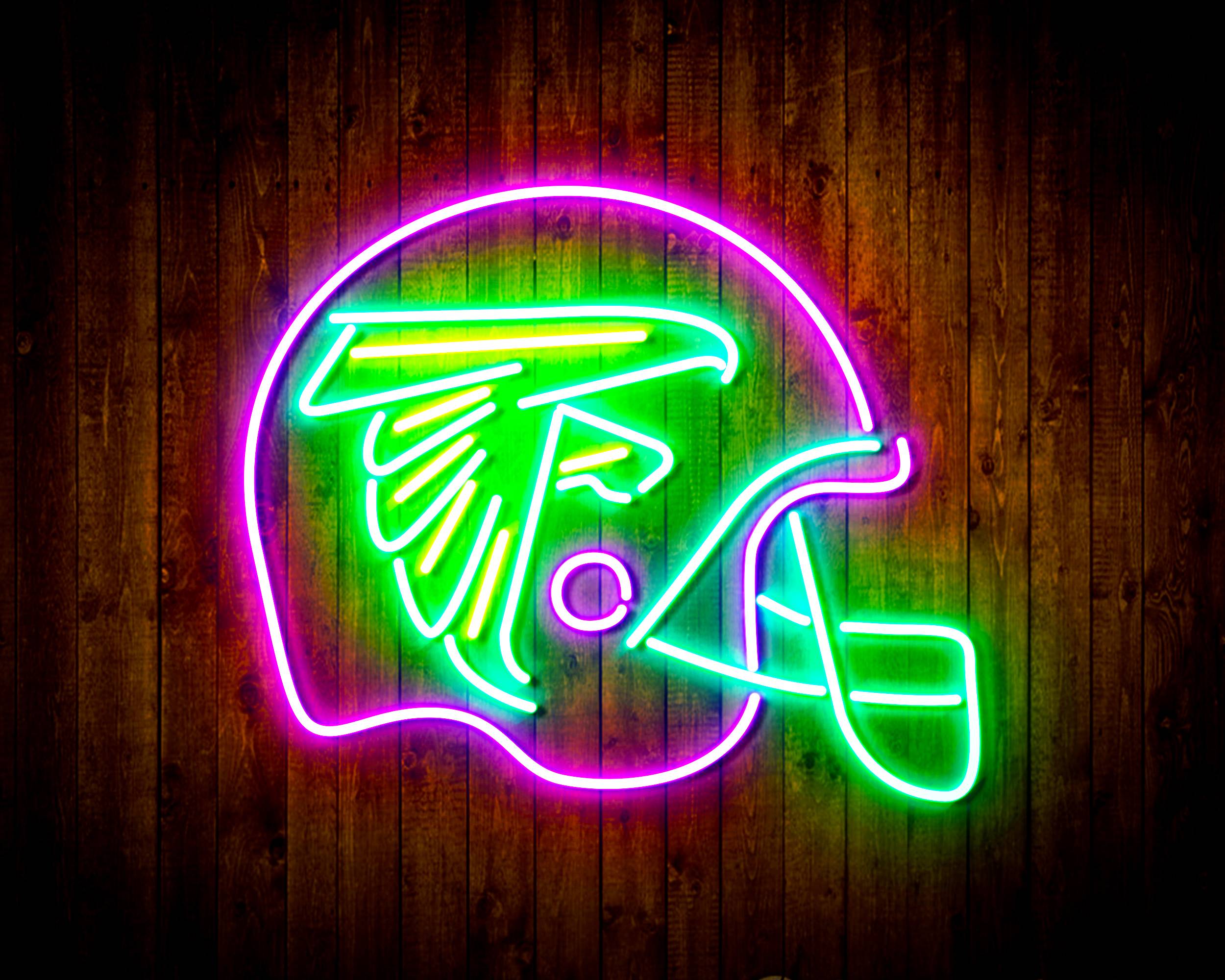 NFL Helmet Atlanta Falcons Bar Neon Flex Led Light Sign