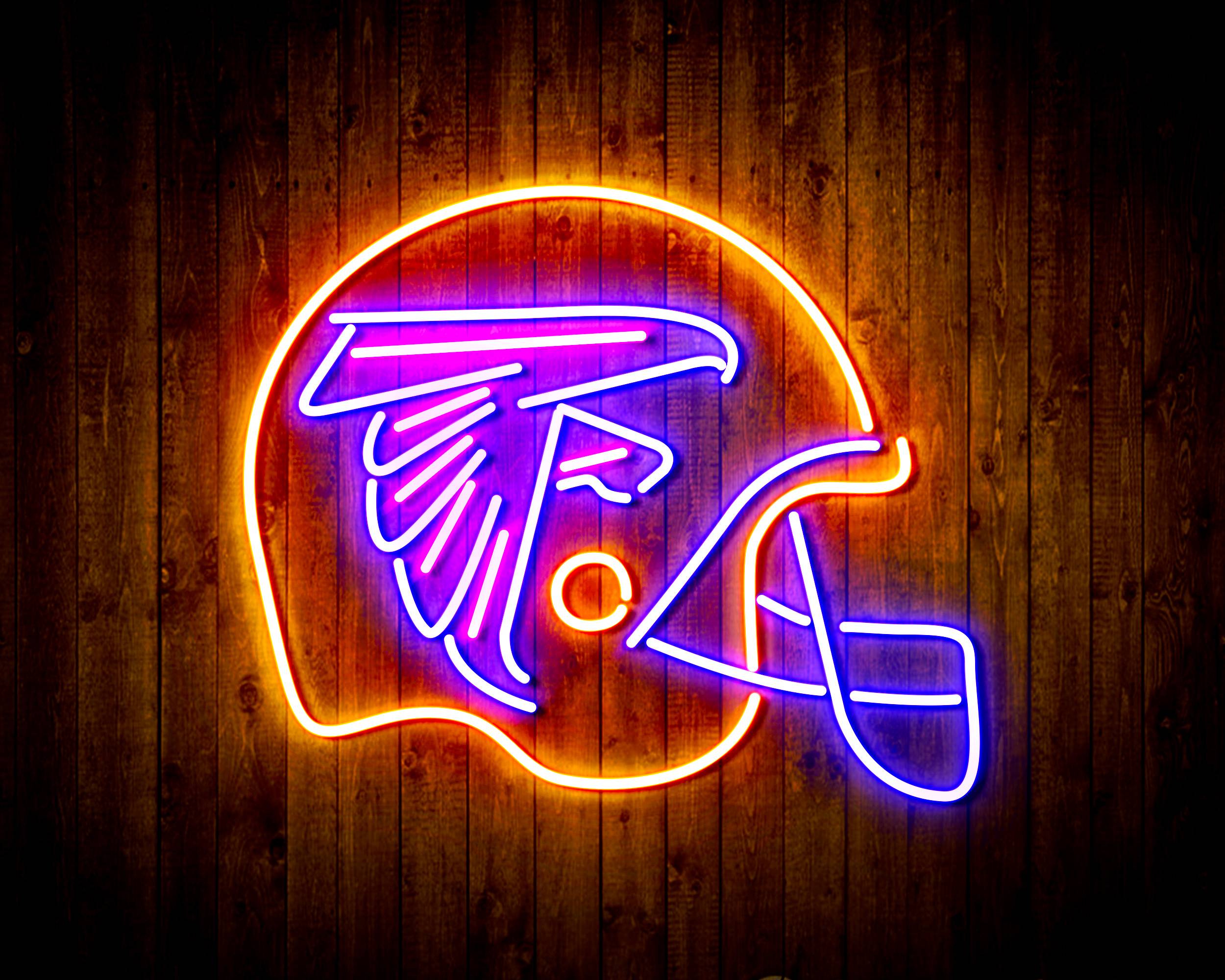 NFL Helmet Atlanta Falcons Bar Neon Flex Led Light Sign