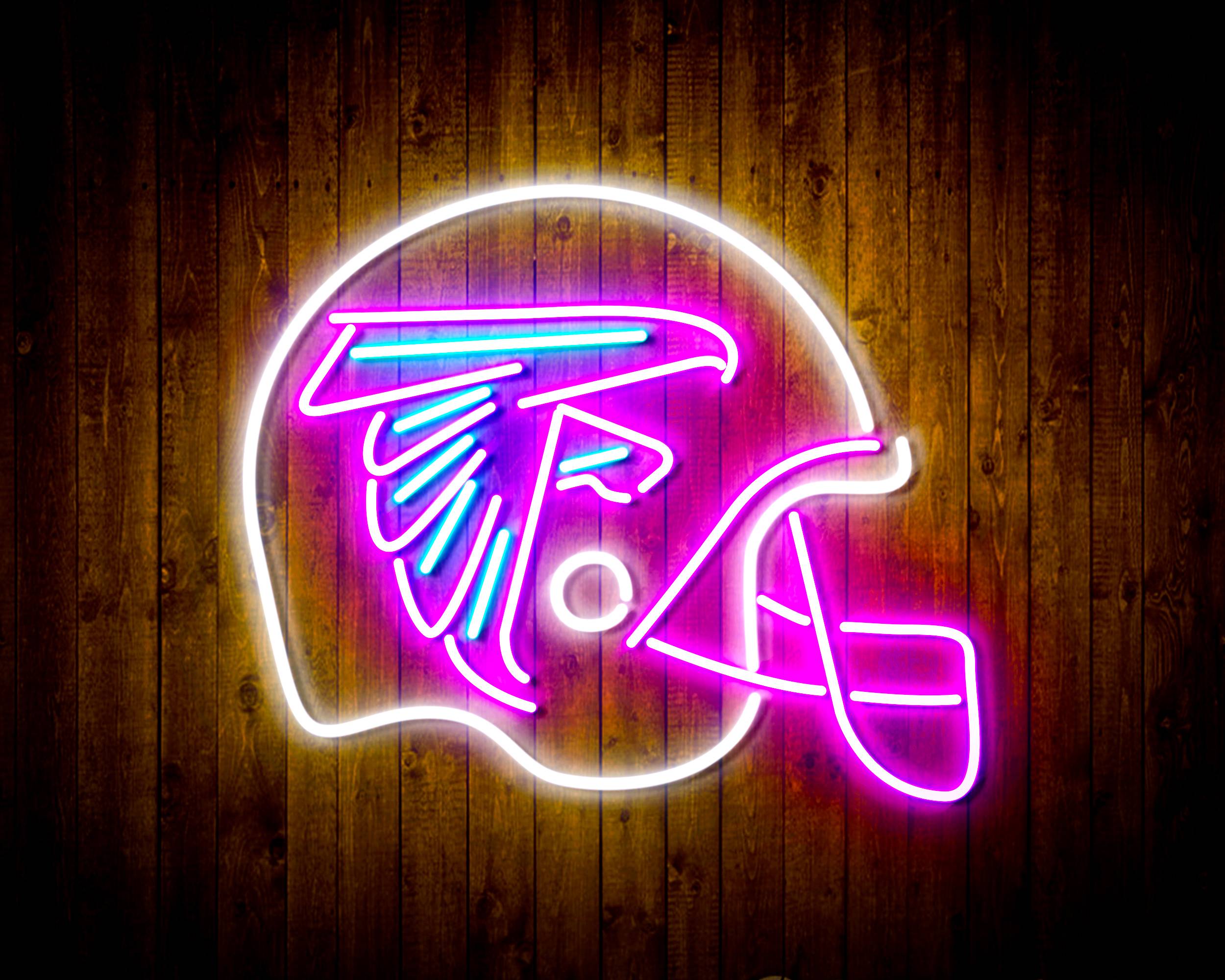 NFL Helmet Atlanta Falcons Bar Neon Flex Led Light Sign