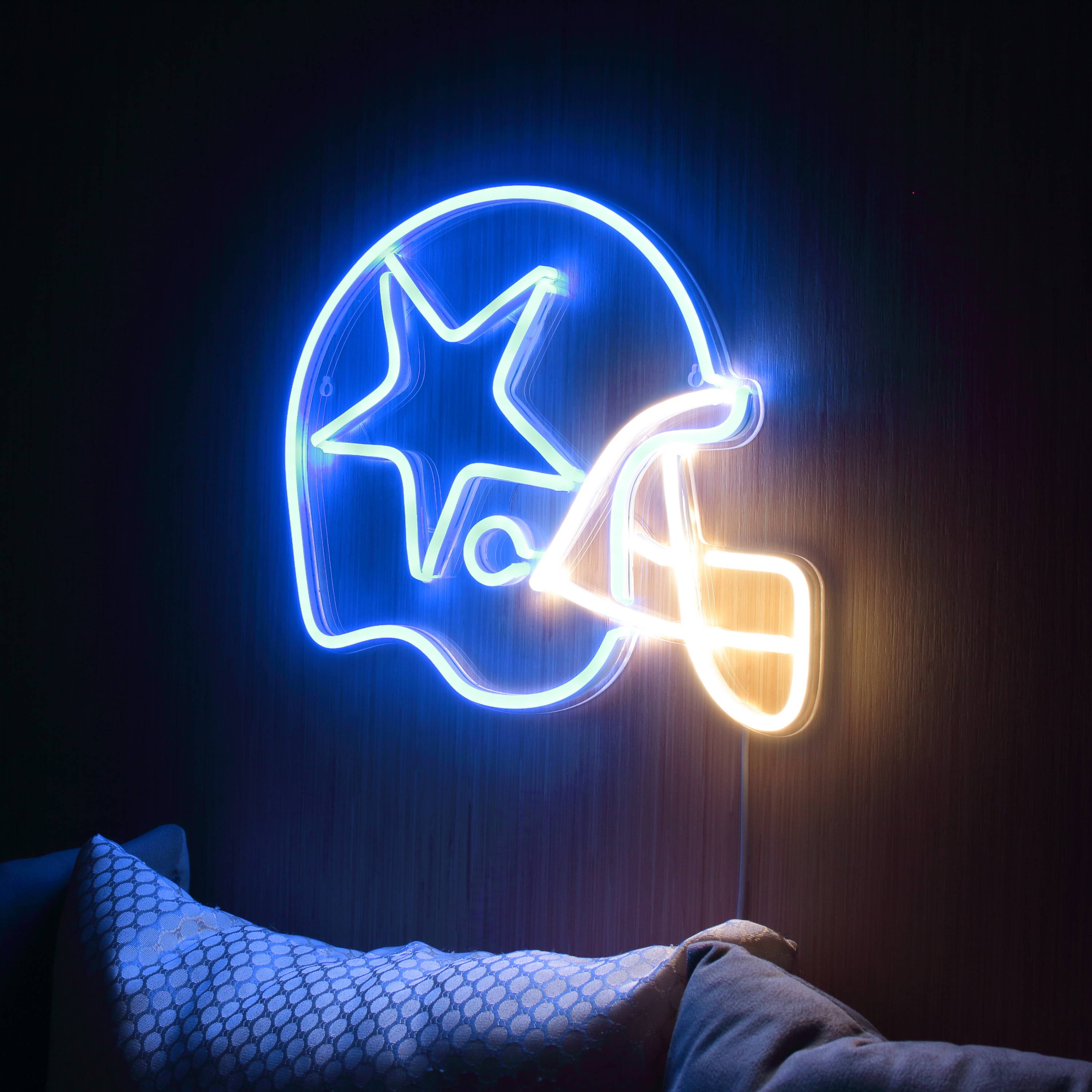 NFL Helmet Dallas Cowboys Large Flex LED Light Sign