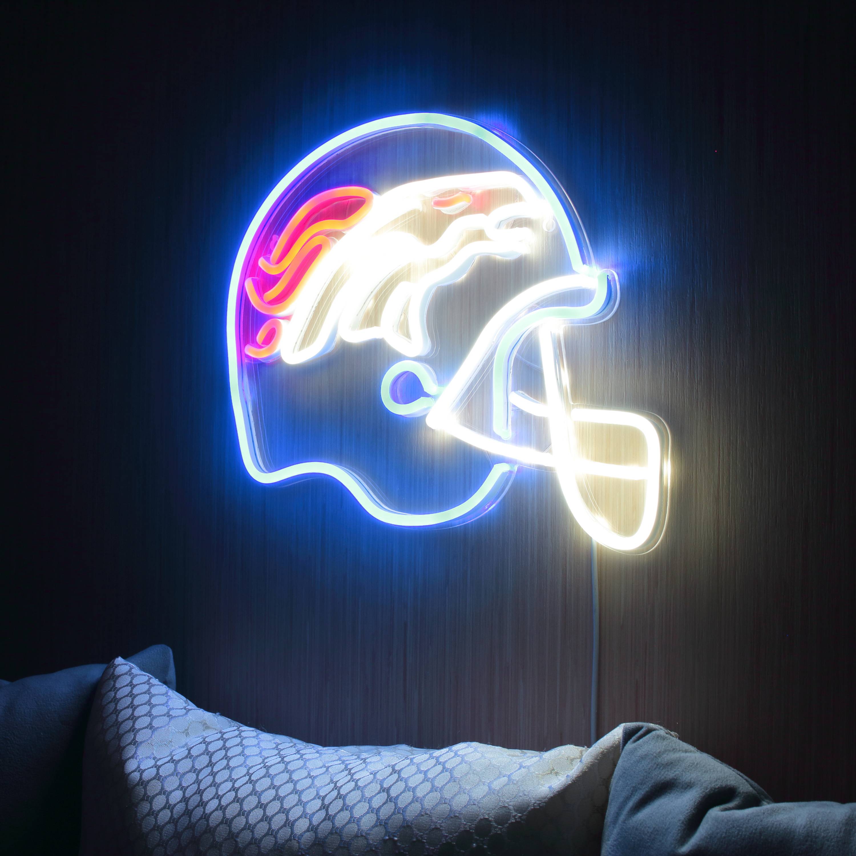 NFL Helmet Denver Broncos Large Flex Led Light Sign