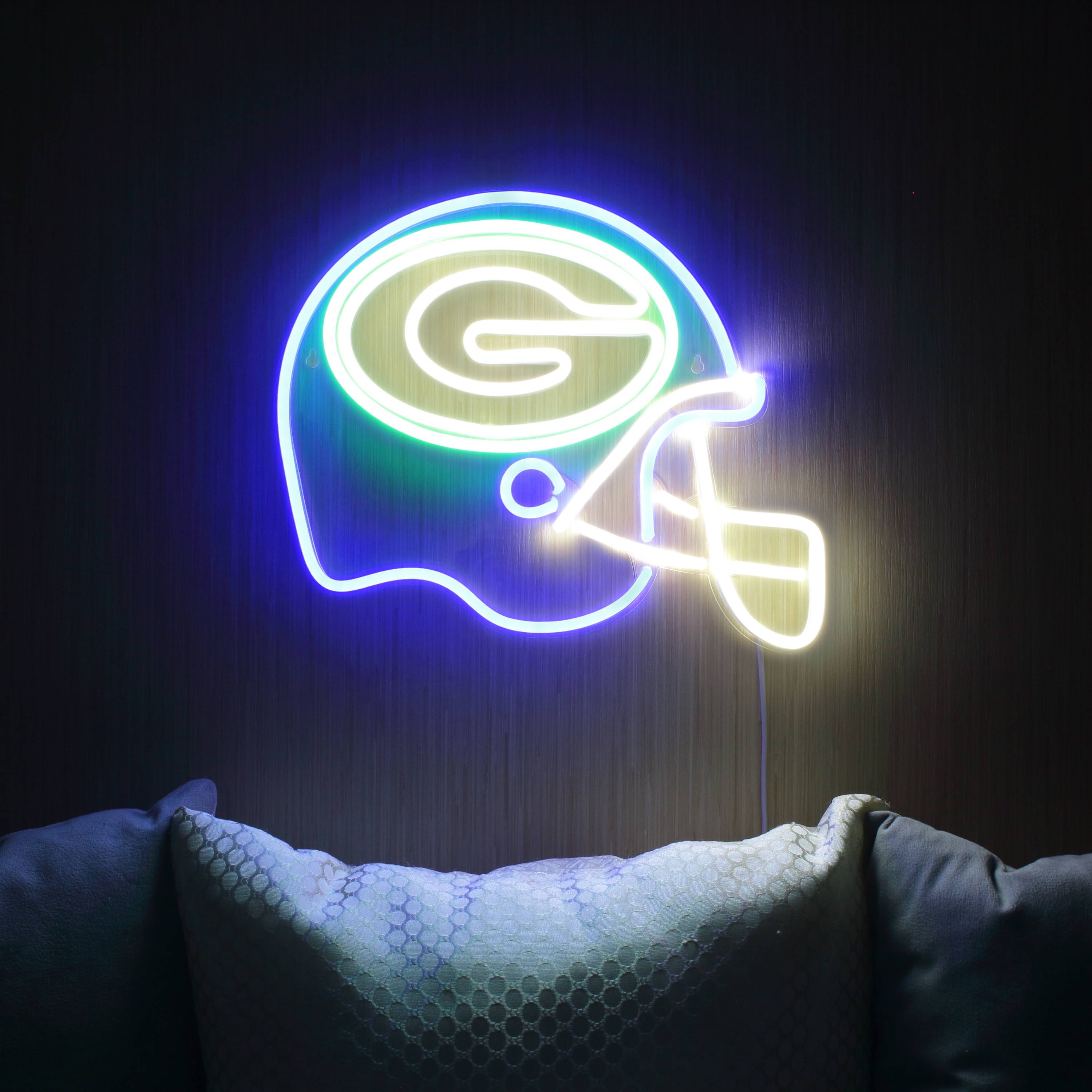 NFL Helmet Green Bay Packers Large Flex Led Light Sign