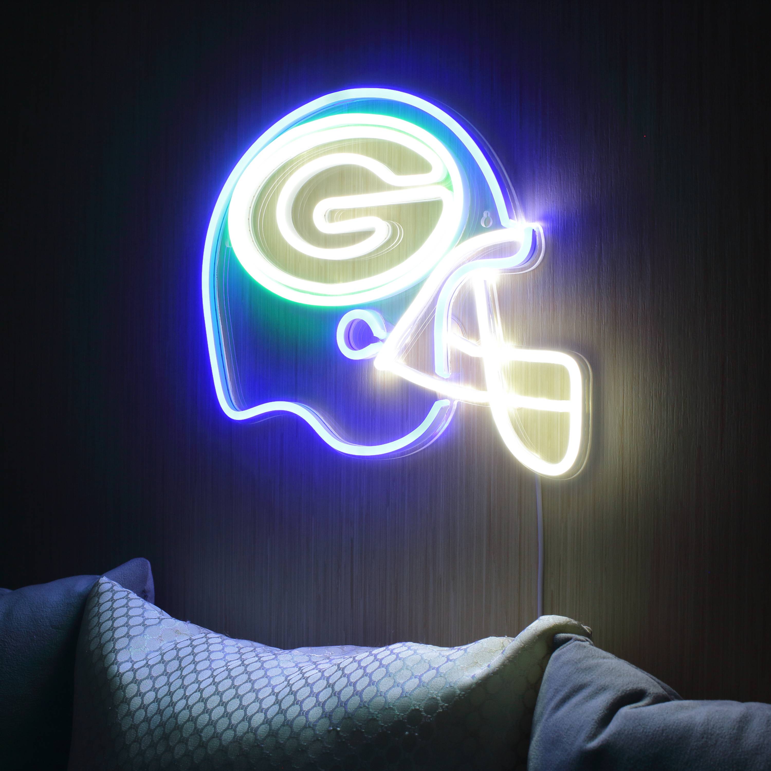 NFL Helmet Green Bay Packers Large Flex Led Light Sign