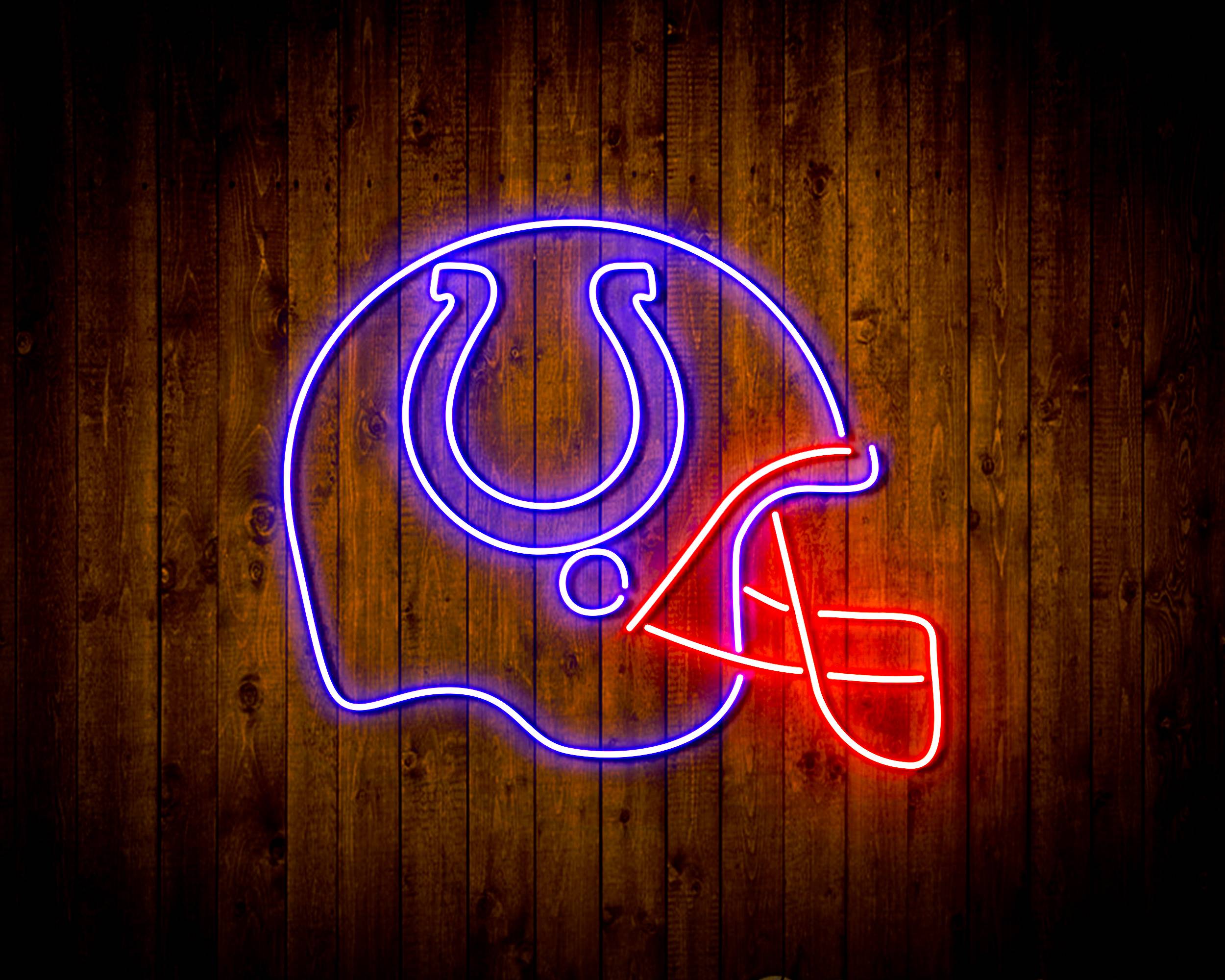 NFL Helmet Indianapolis Colts Bar Neon Flex Led Light Sign