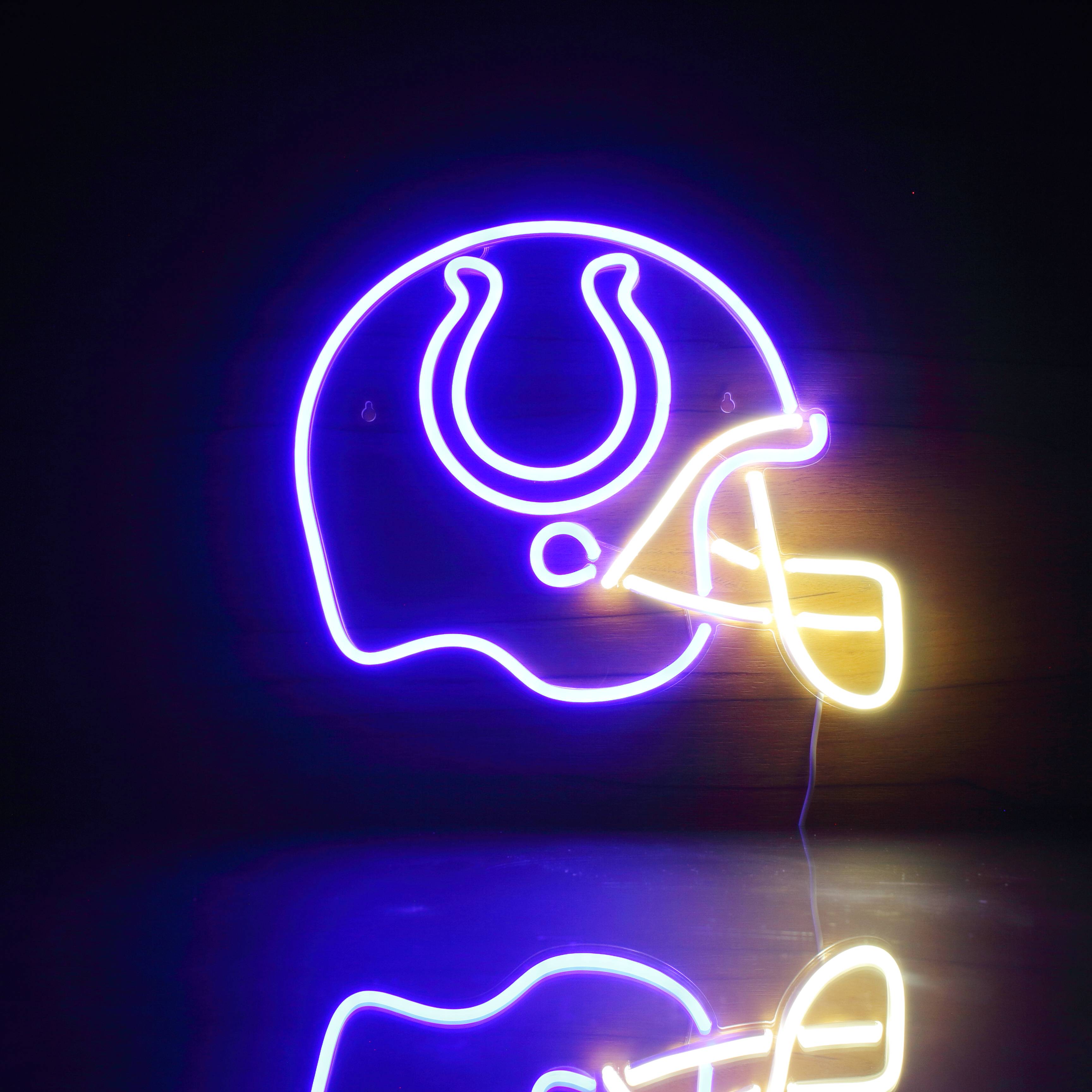 NFL Helmet Indianapolis Colts Bar Neon Flex Led Light Sign