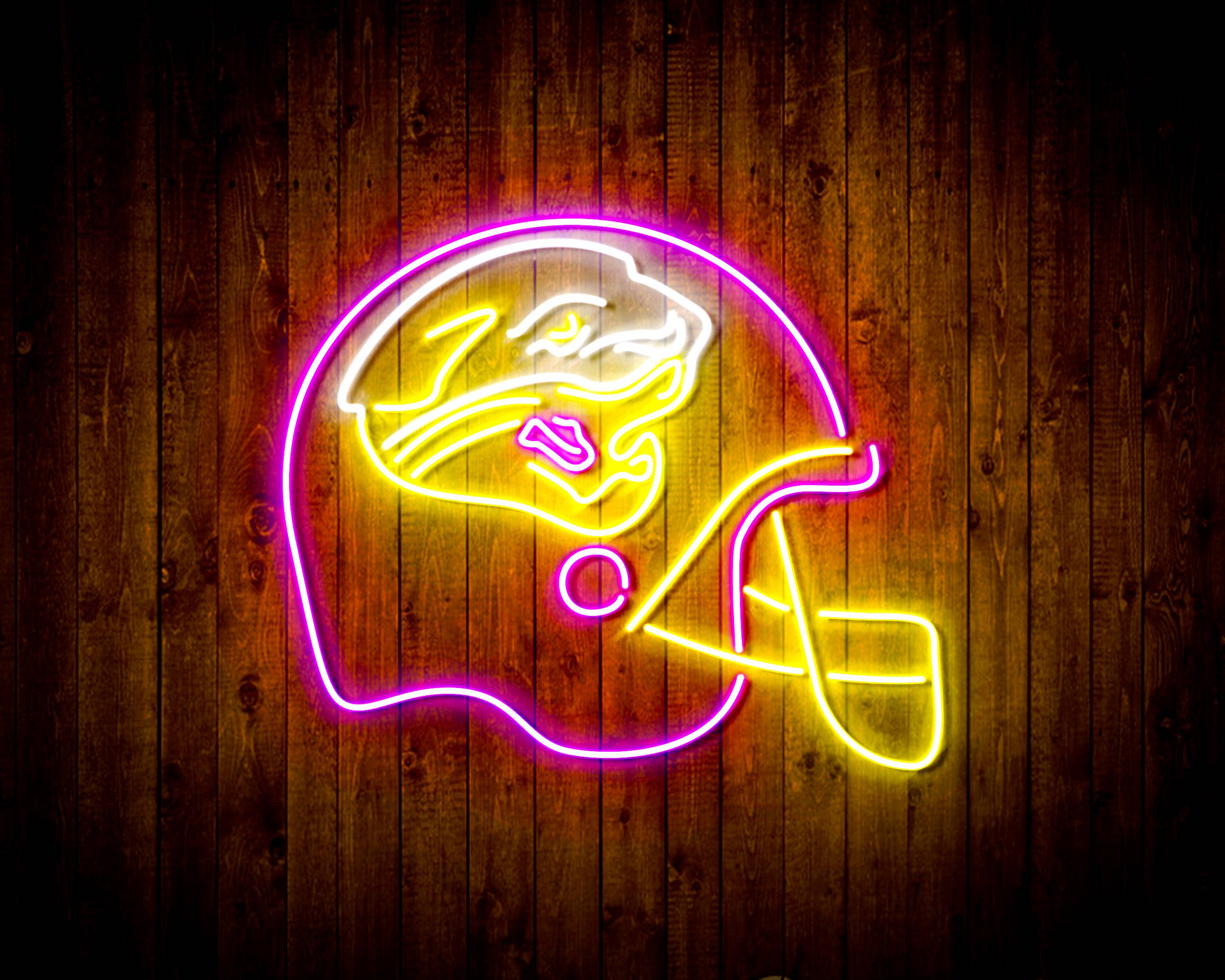 NFL Helmet Jacksonville Jaguars Bar Neon Flex Led Light Sign