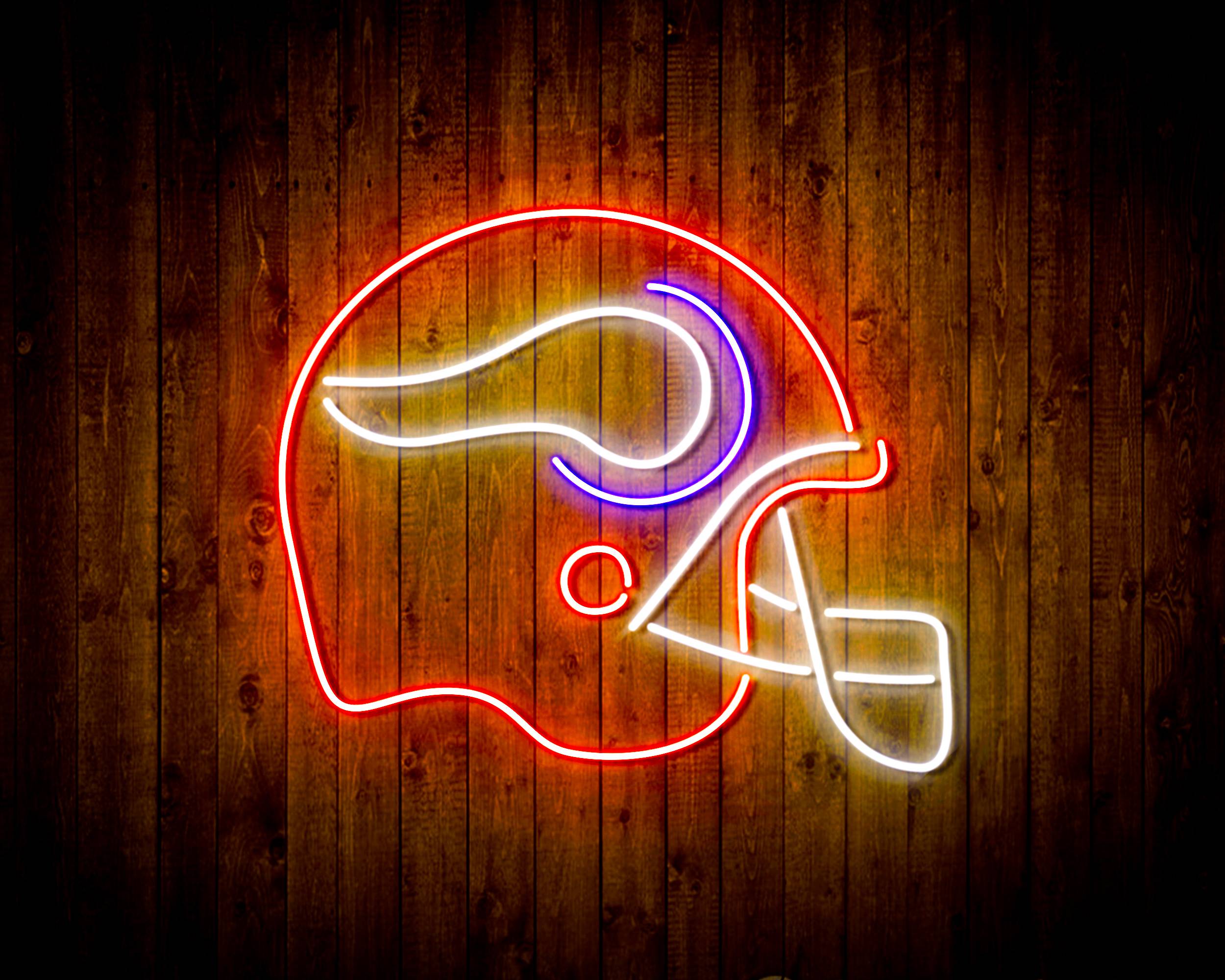 NFL Helmet Minnesota Vikings Bar Neon Flex LED Light Sign