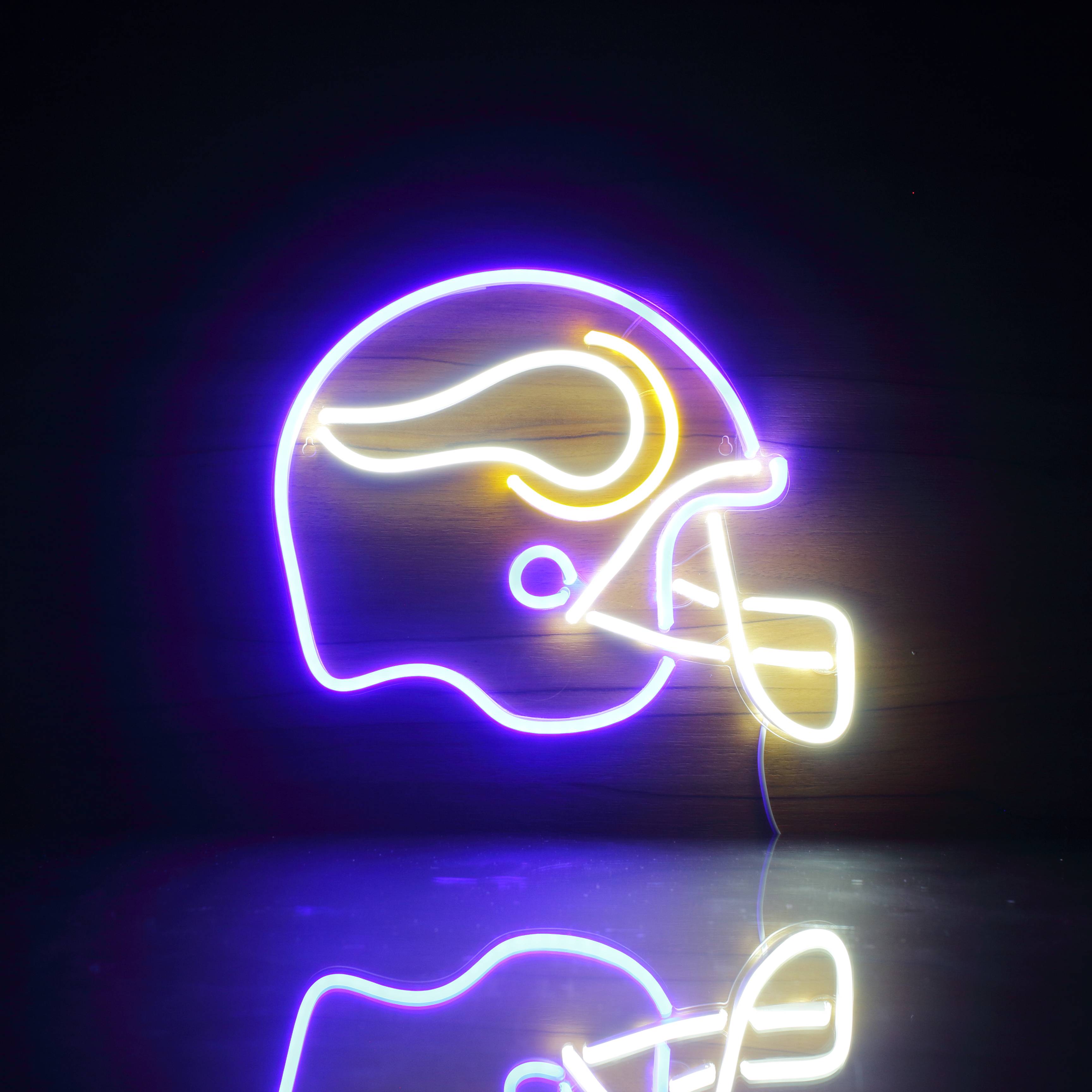 NFL Helmet Minnesota Vikings Bar Neon Flex LED Light Sign