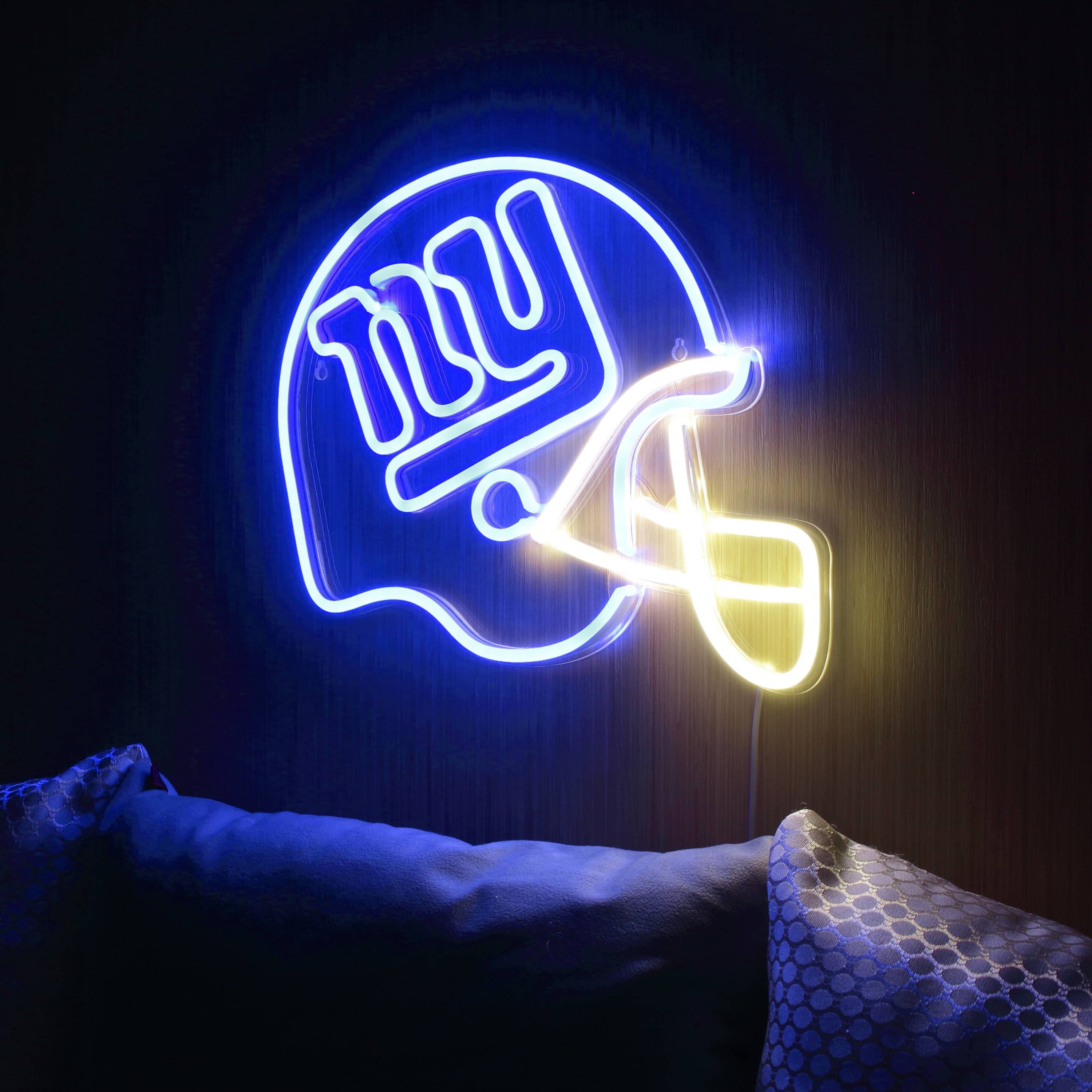 NFL Helmet New York Giants Large Flex Neon LED Light Sign