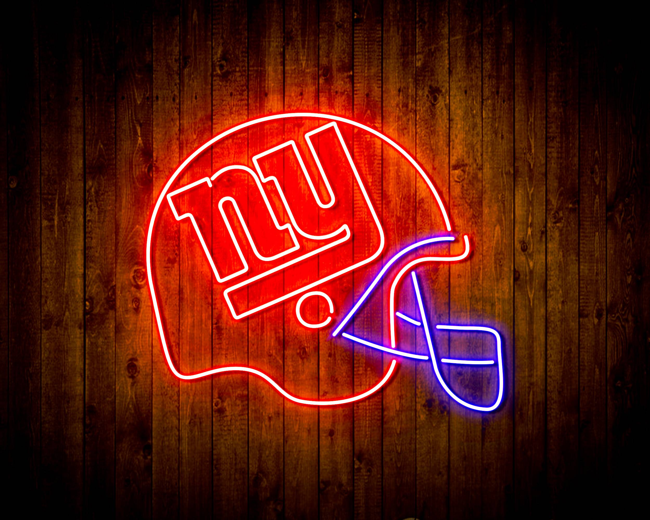 NFL Helmet New York Giants Bar Neon Flex LED Light Sign