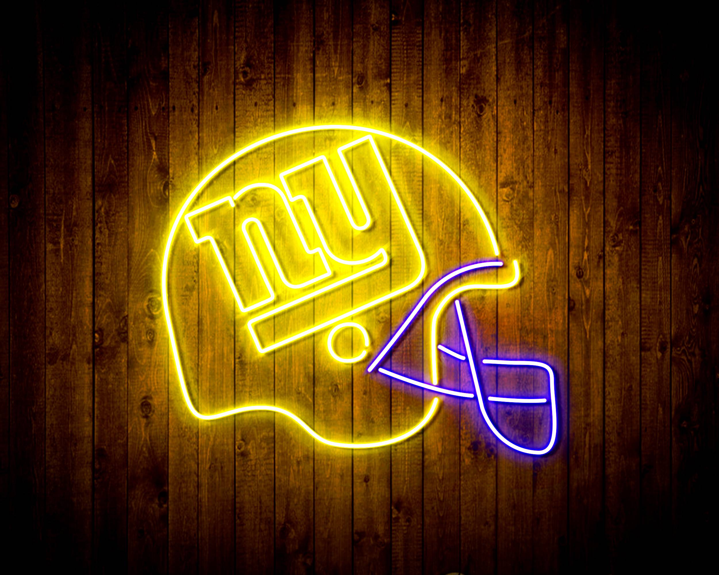 NFL Helmet New York Giants Bar Neon Flex LED Light Sign