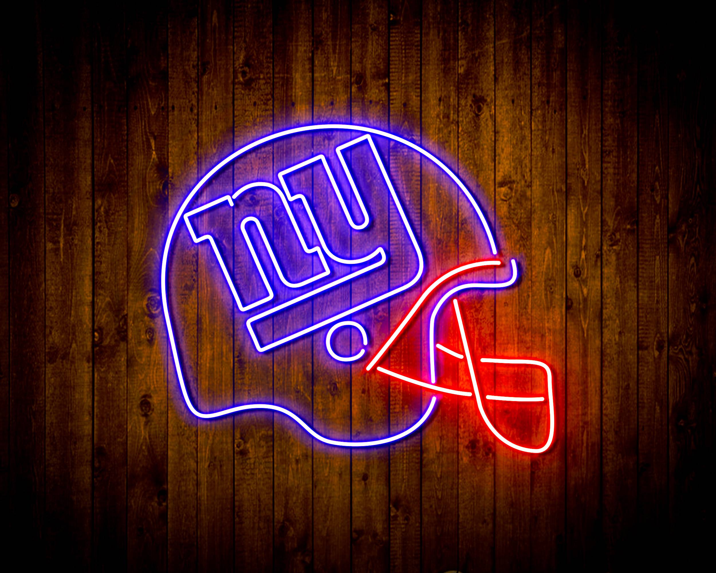 NFL Helmet New York Giants Bar Neon Flex LED Light Sign