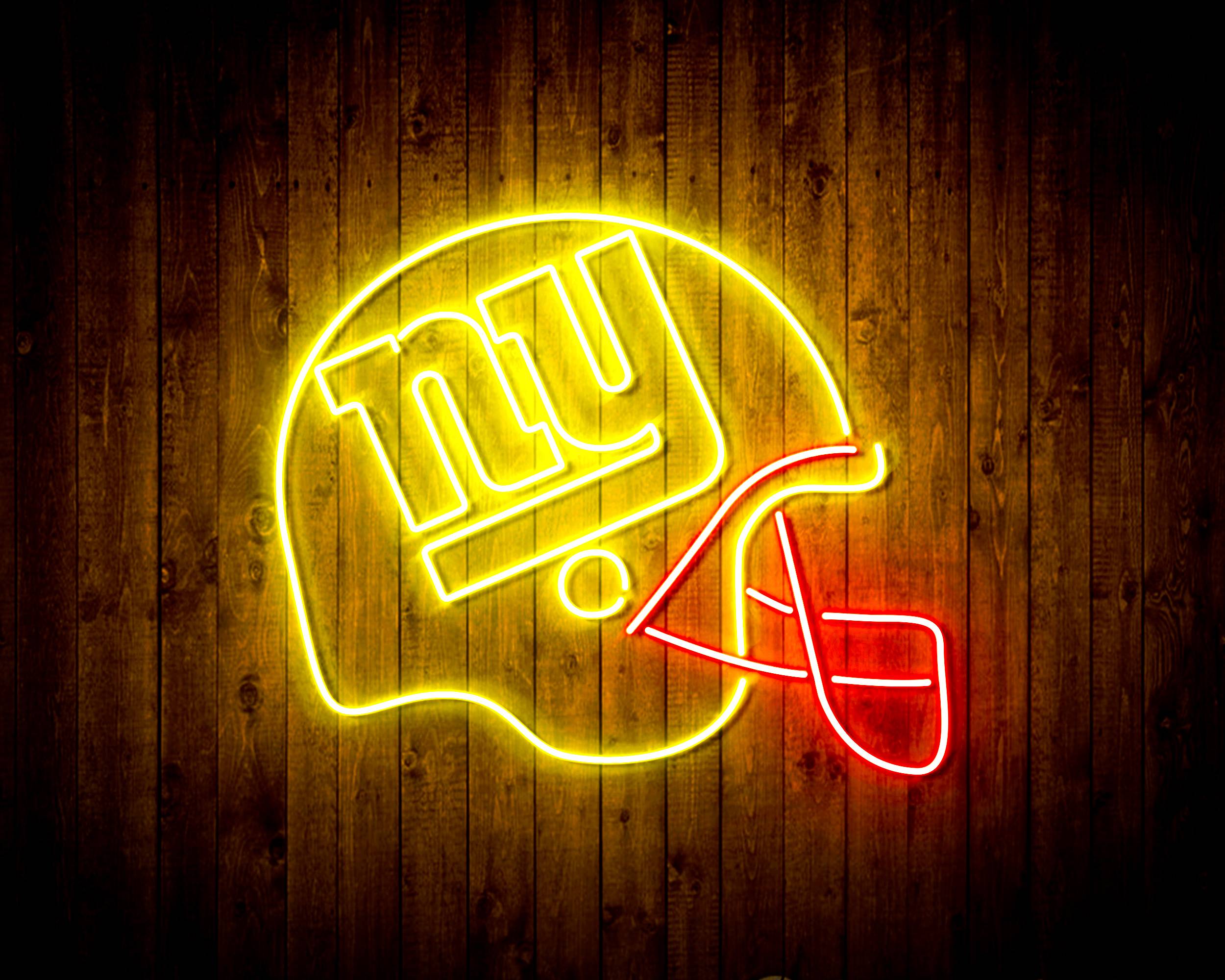 NFL Helmet New York Giants Bar Neon Flex LED Light Sign