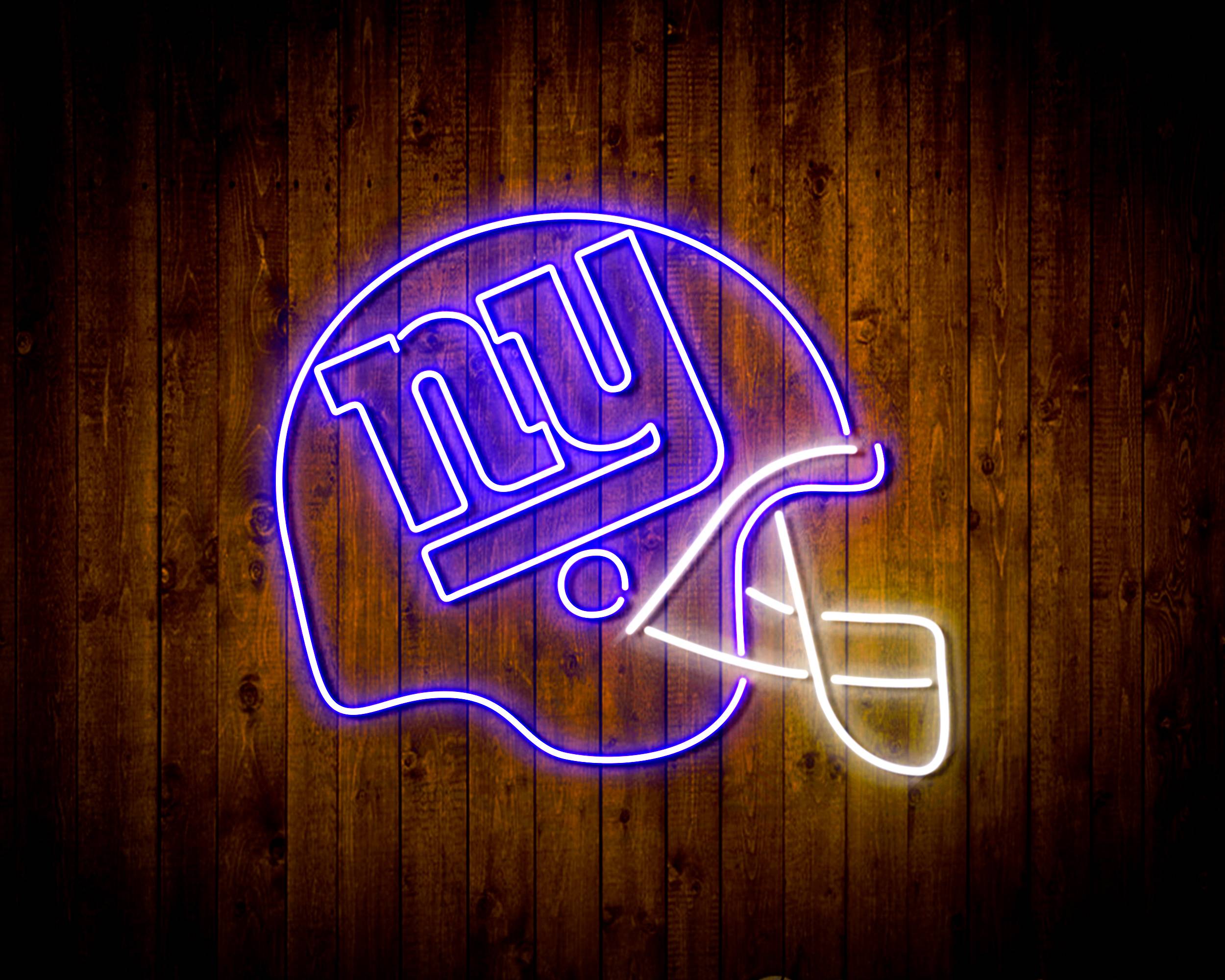 NFL Helmet New York Giants Bar Neon Flex LED Light Sign