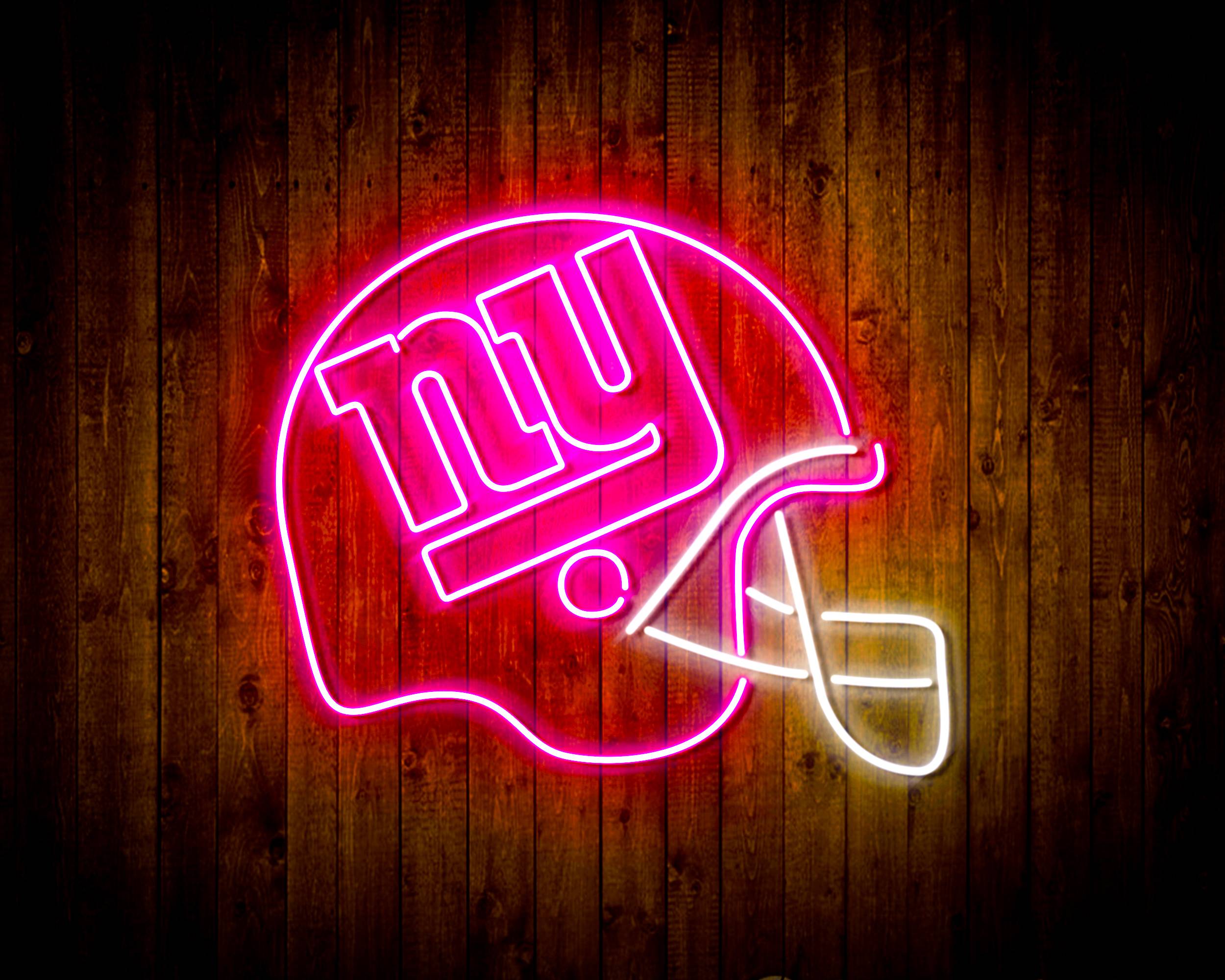 NFL Helmet New York Giants Bar Neon Flex LED Light Sign