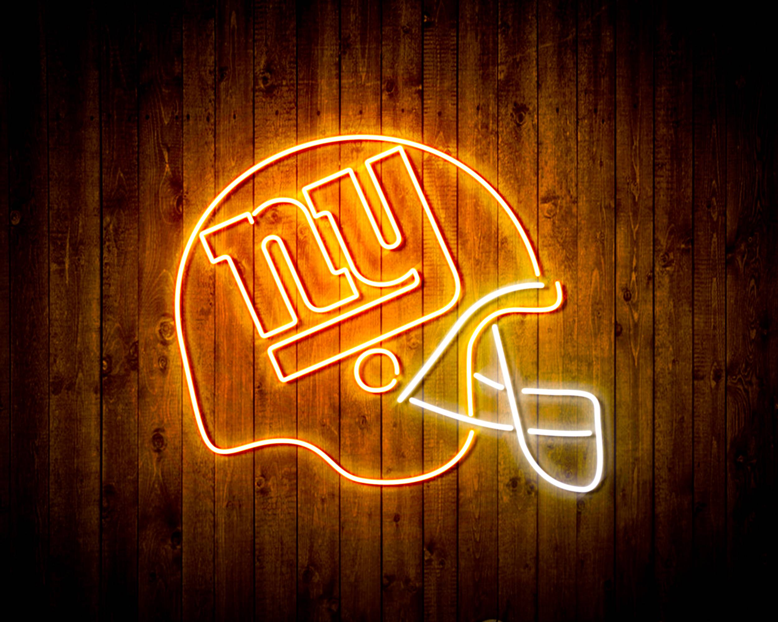 NFL Helmet New York Giants Bar Neon Flex LED Light Sign