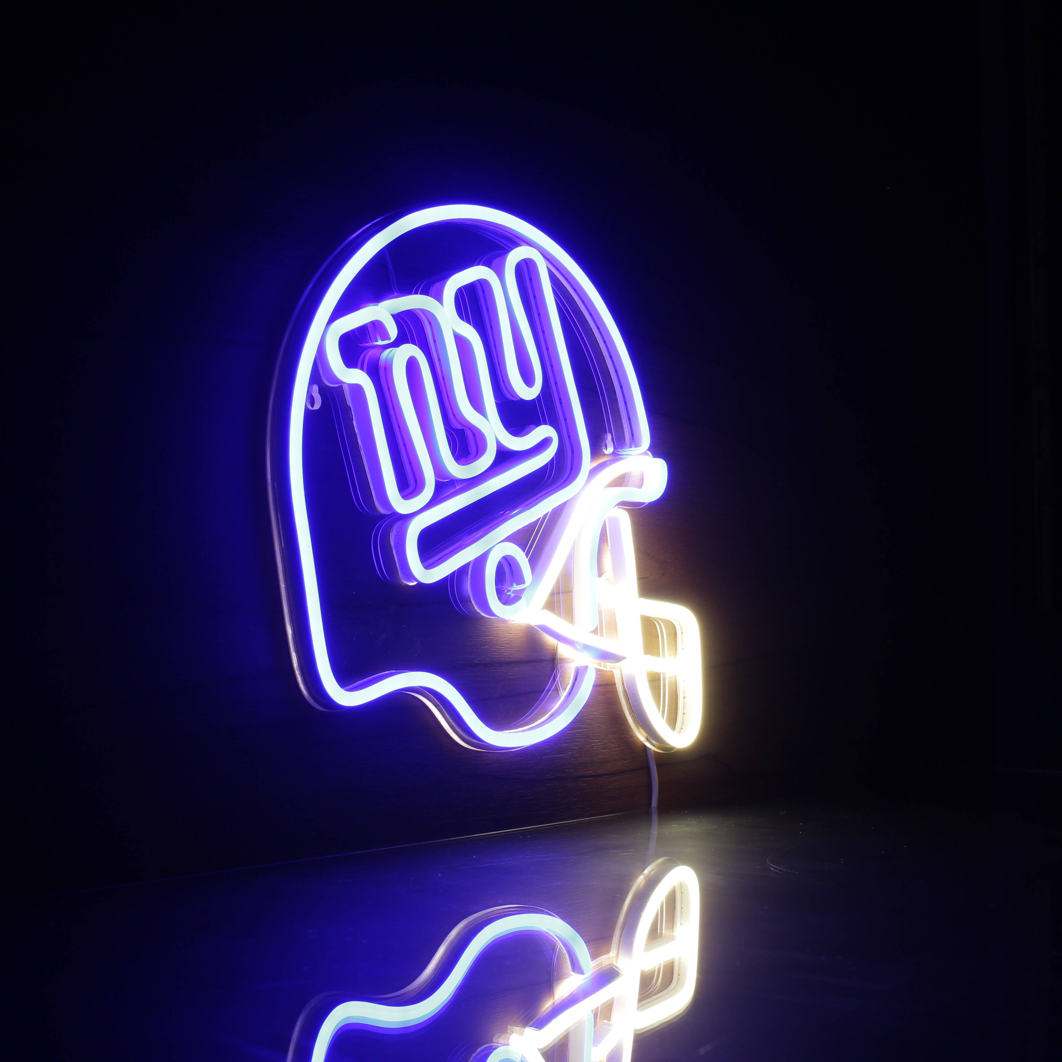 NFL Helmet New York Giants Bar Neon Flex LED Light Sign