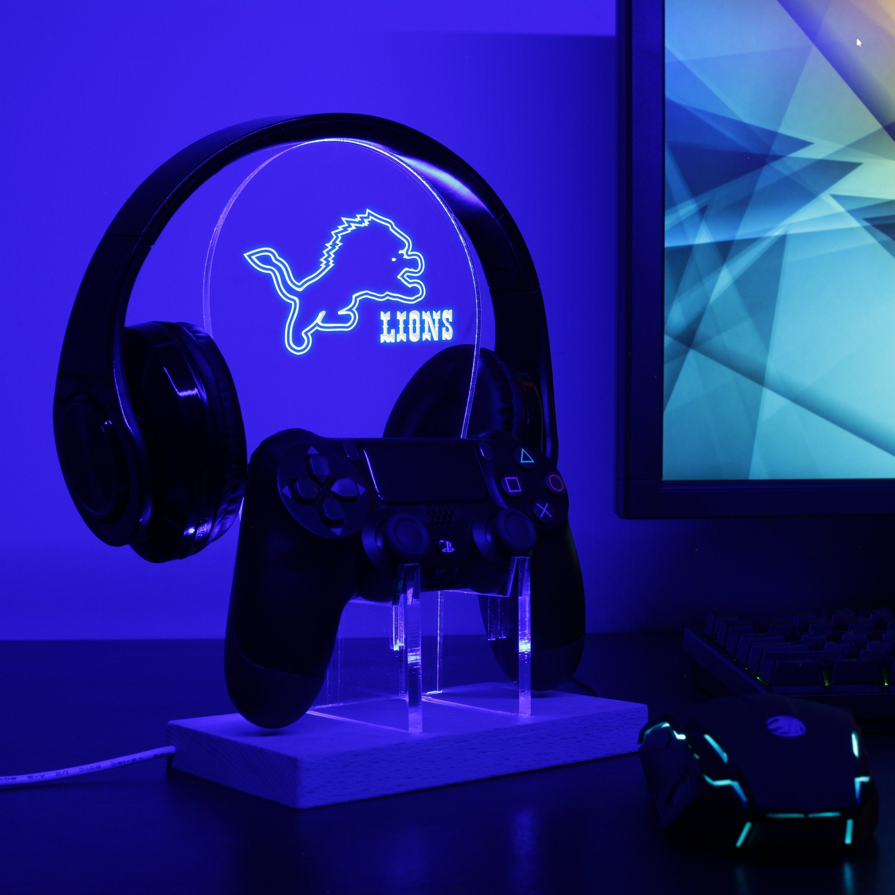 Detroit Lions LED Video Game Controller Stand