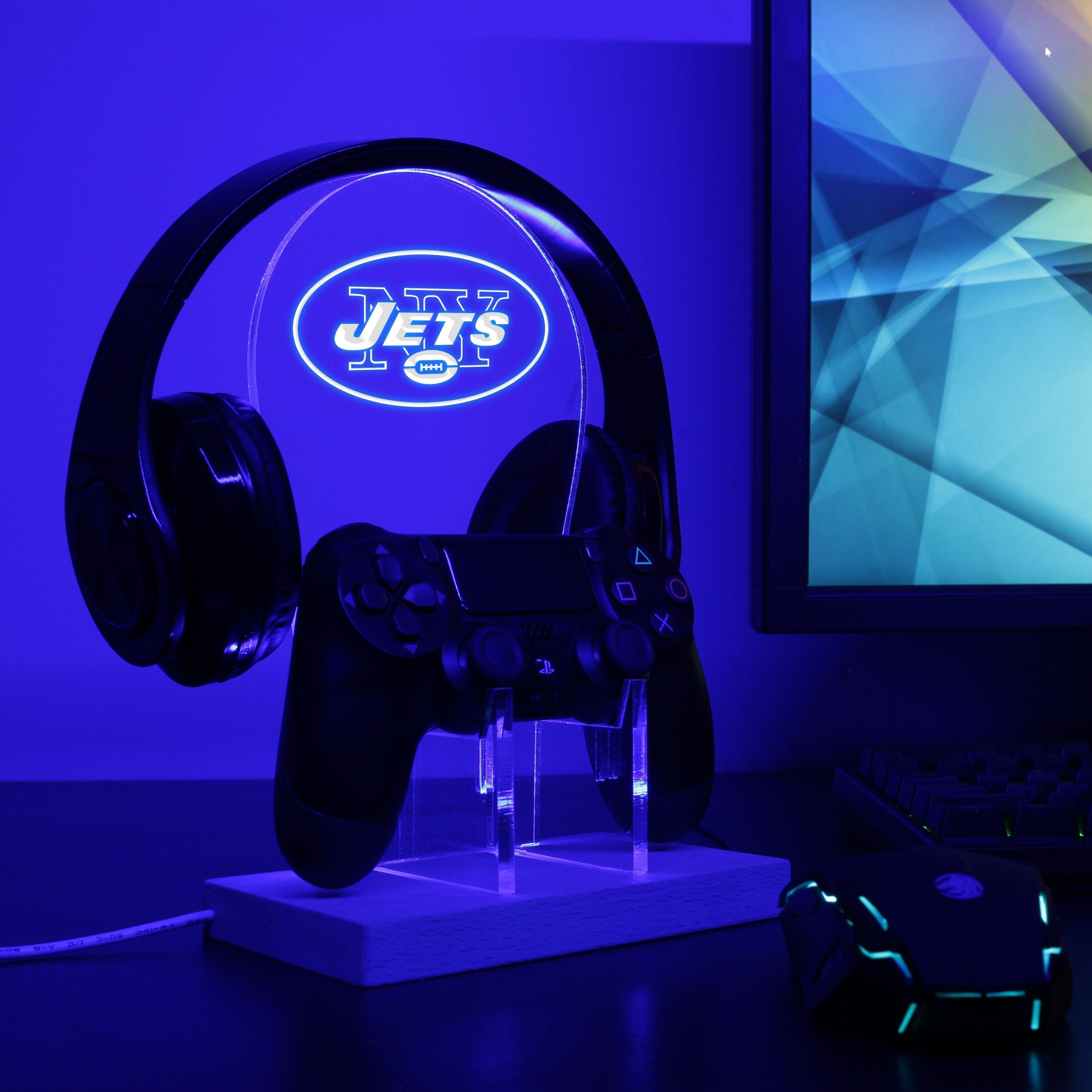 New York Jets LED Video Game Controller Stand