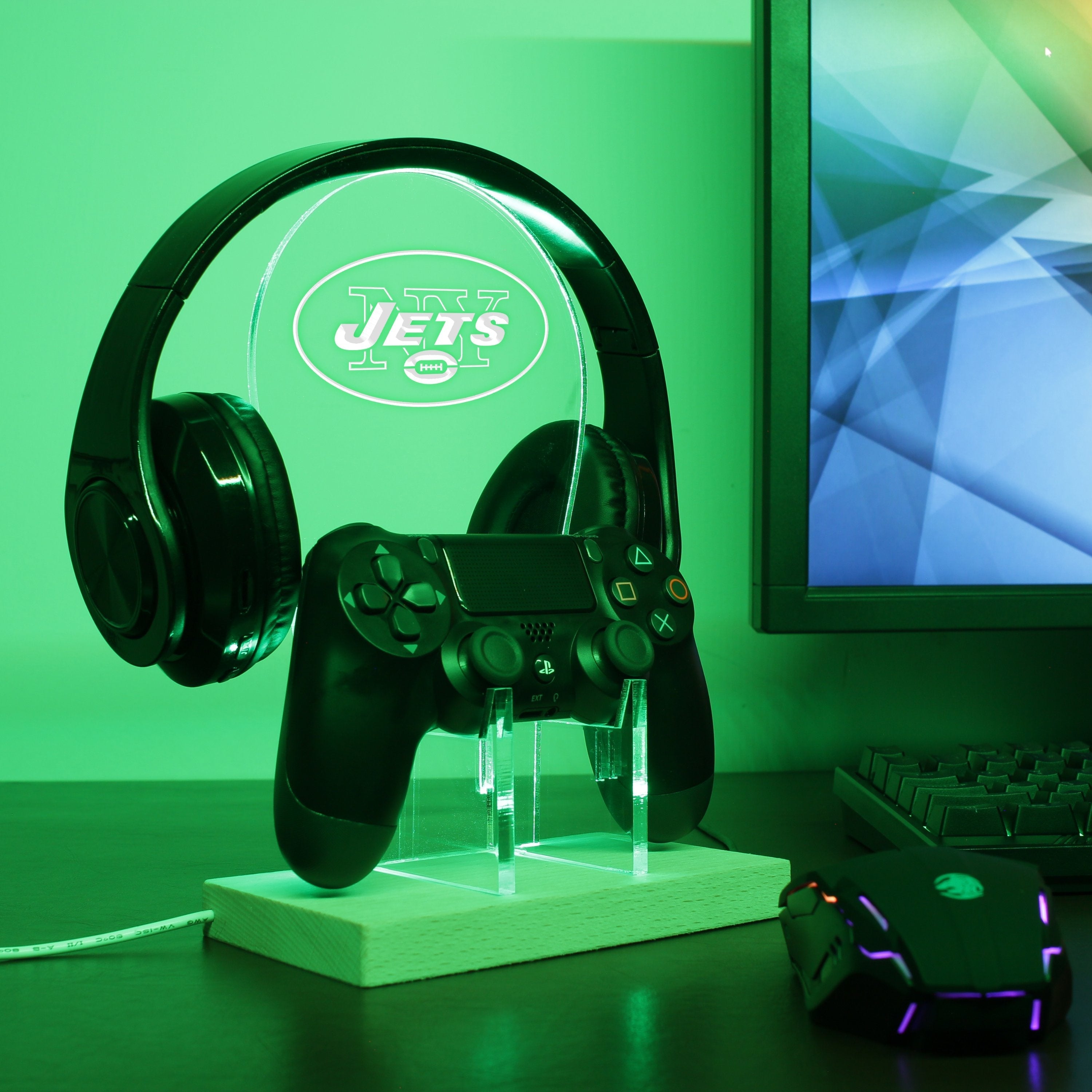 New York Jets LED Video Game Controller Stand