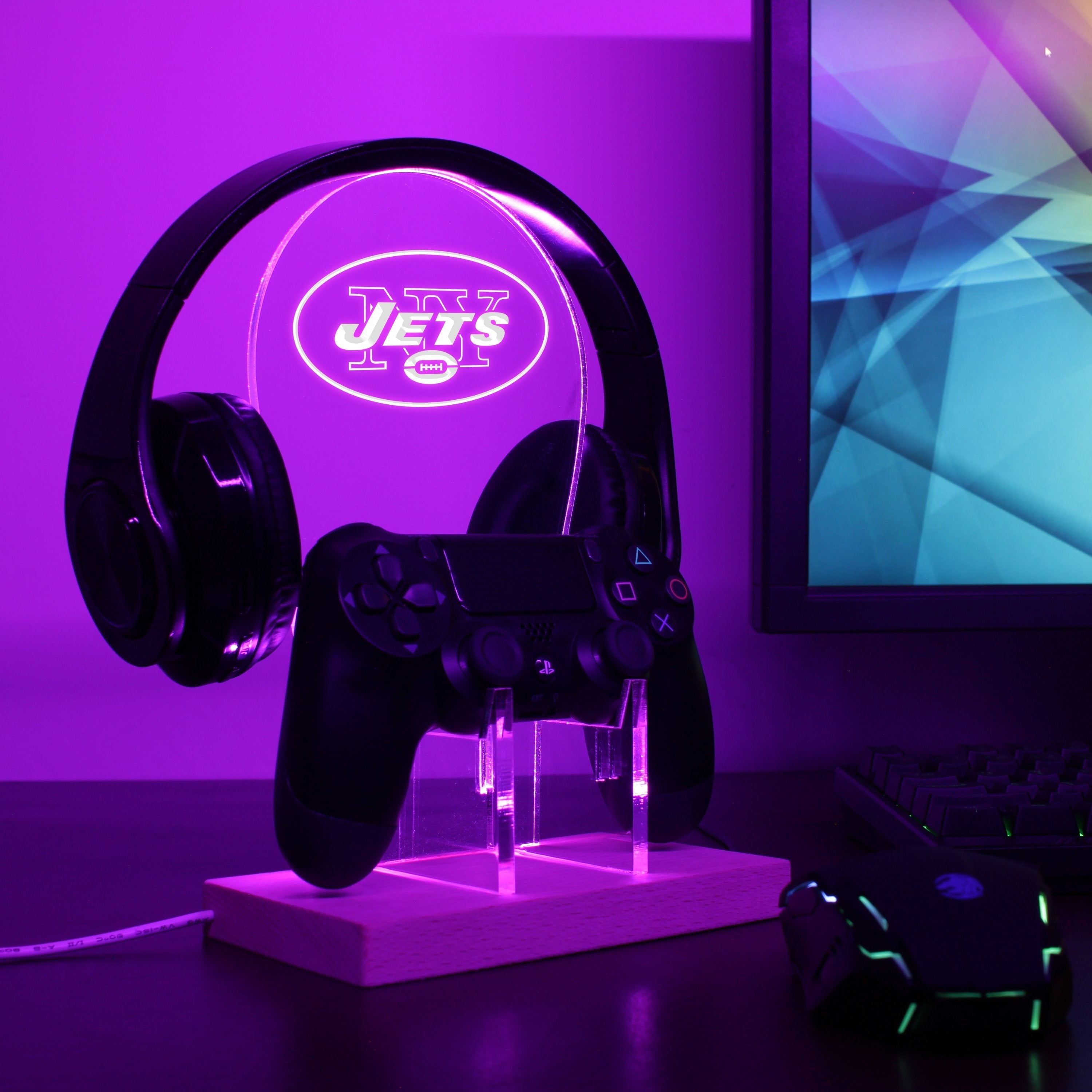 New York Jets LED Video Game Controller Stand