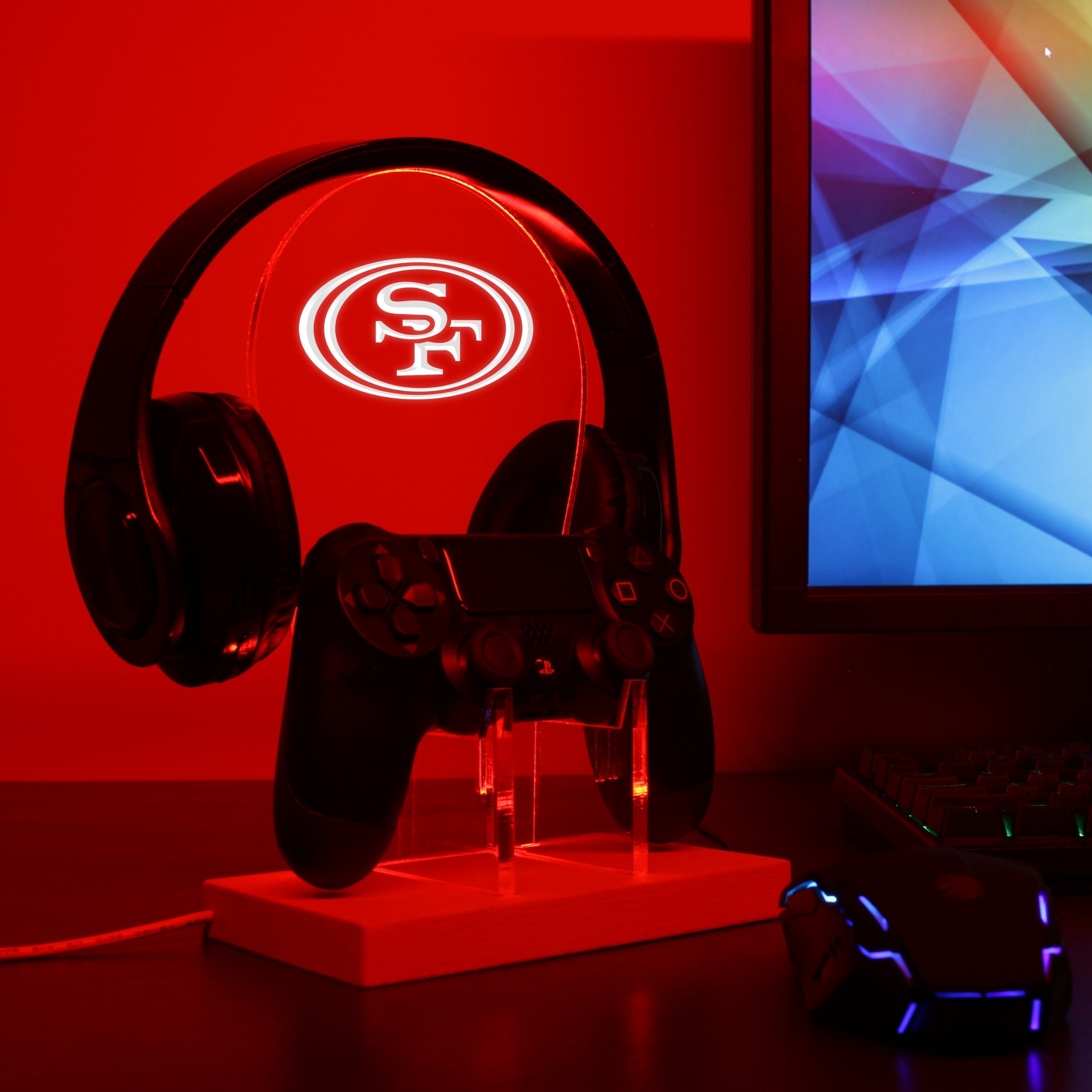 San Francisco 49Ers LED Video Game Controller Stand