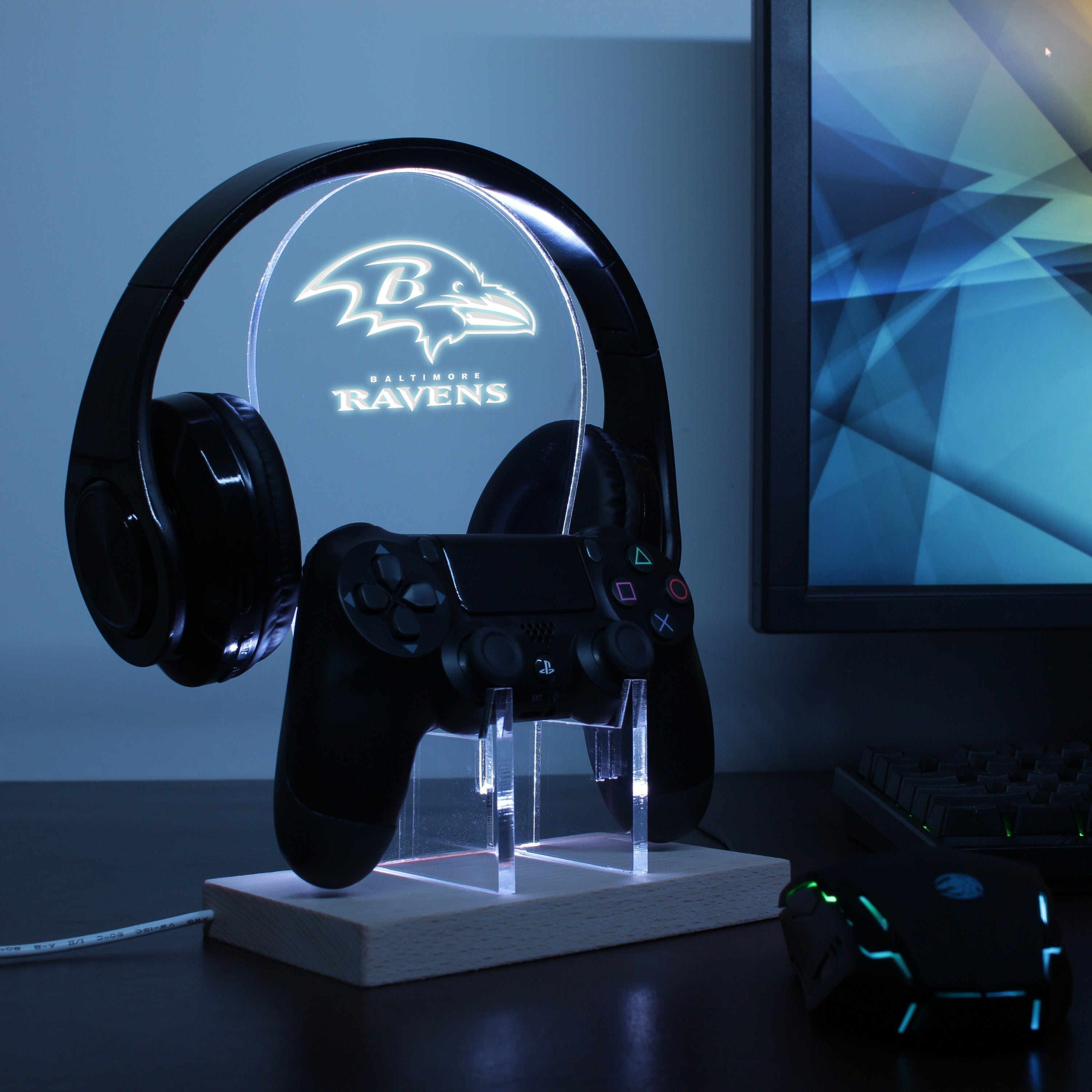 Baltimore Ravens Super Bowl LED Video Game Controller Stand