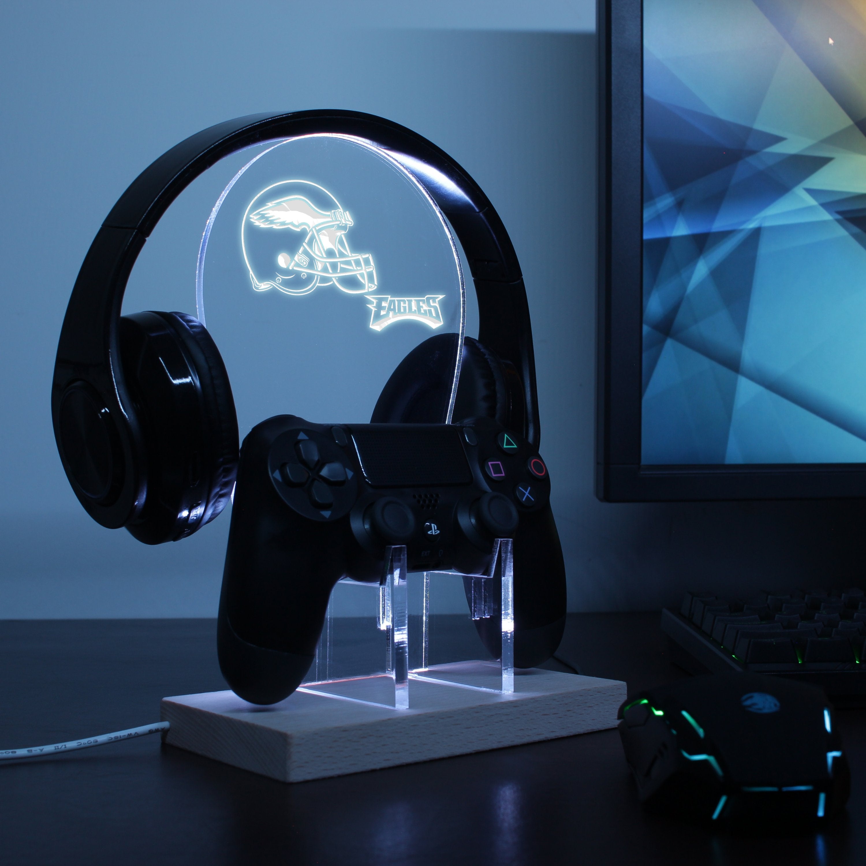 Philadelphia Eagles Helmet LED Video Game Controller Stand