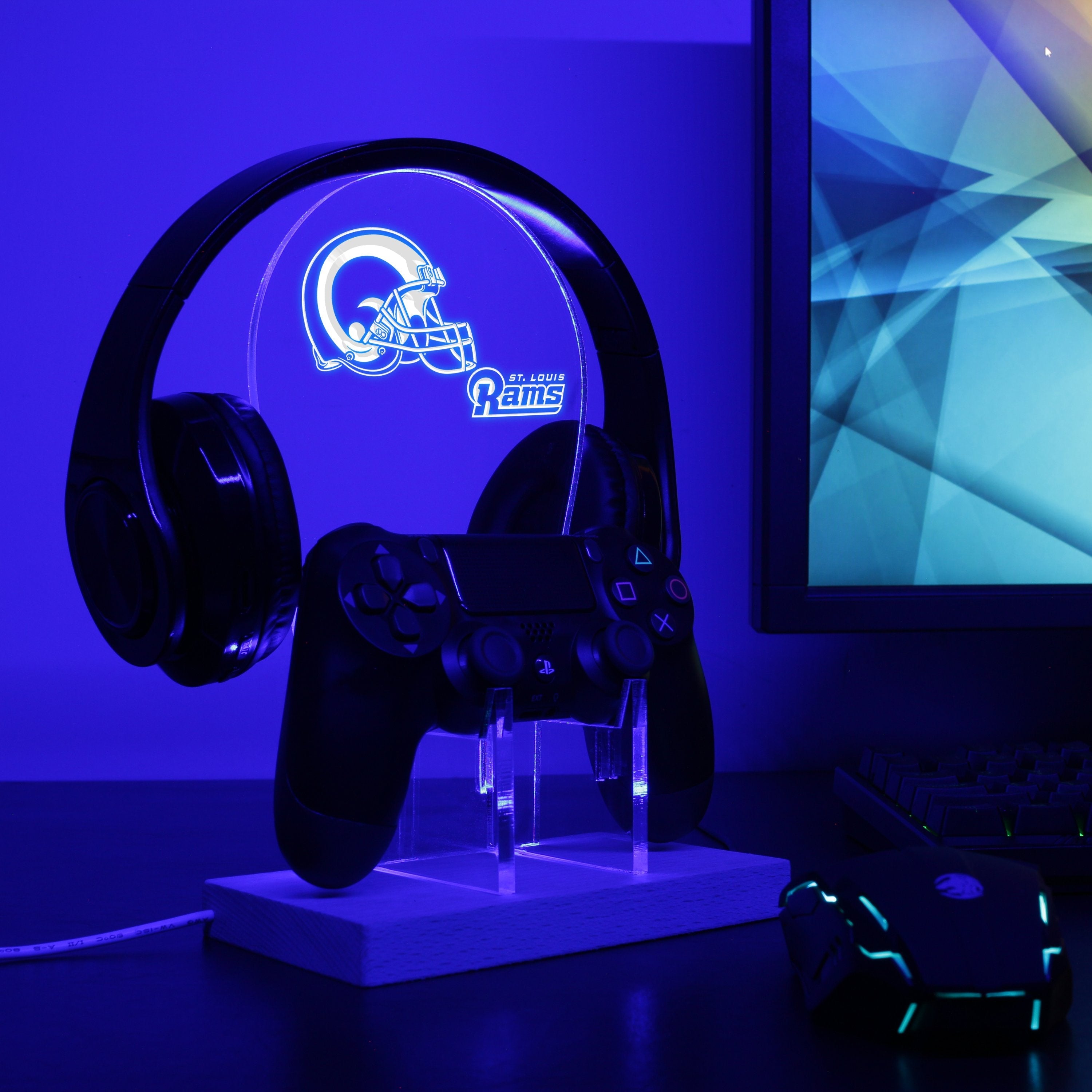 St. Louis Rams Helmet LED Video Game Controller Stand