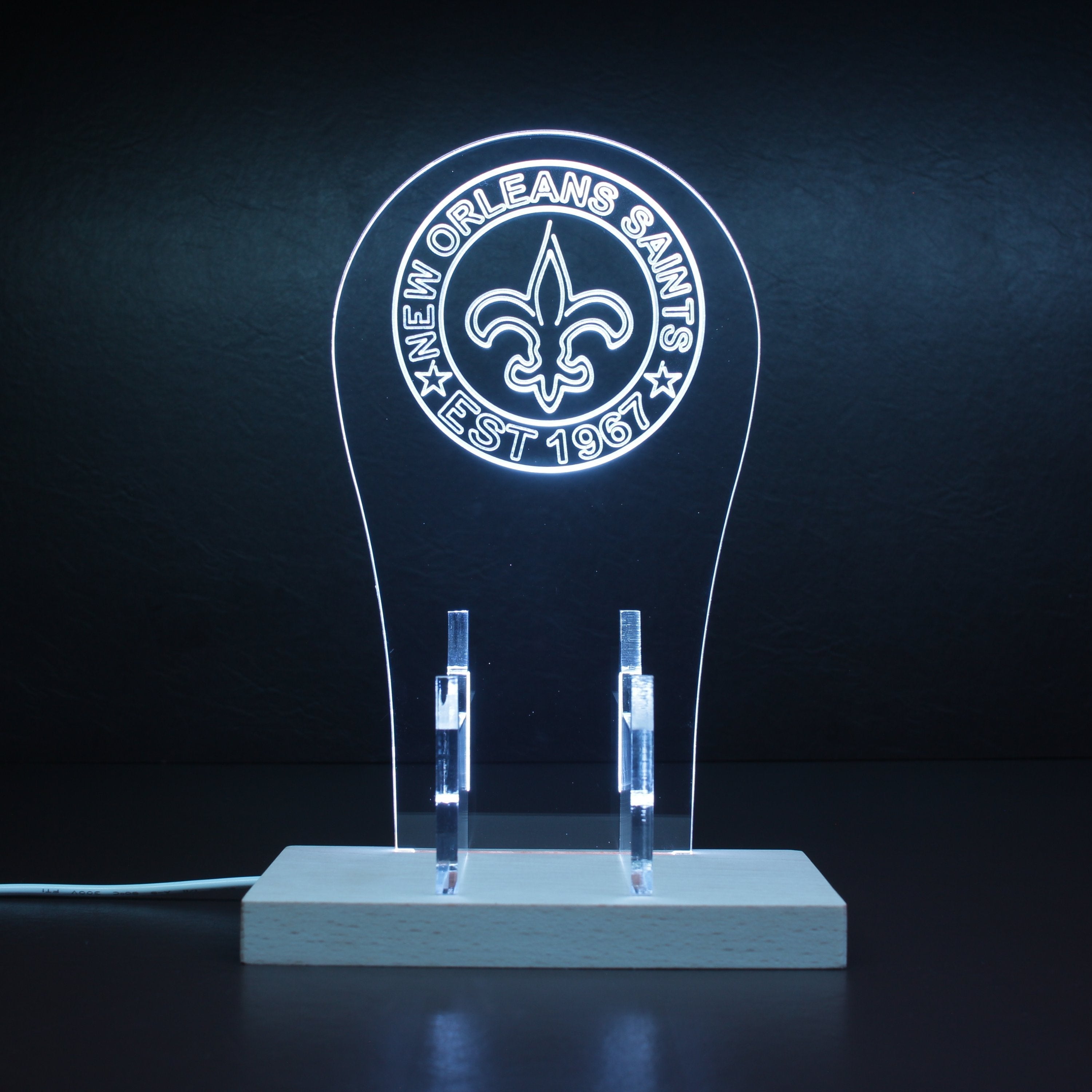 Custom Your Sport Team New Orleans Saints Est. 1967 RGB LED Video Game Controller Stand