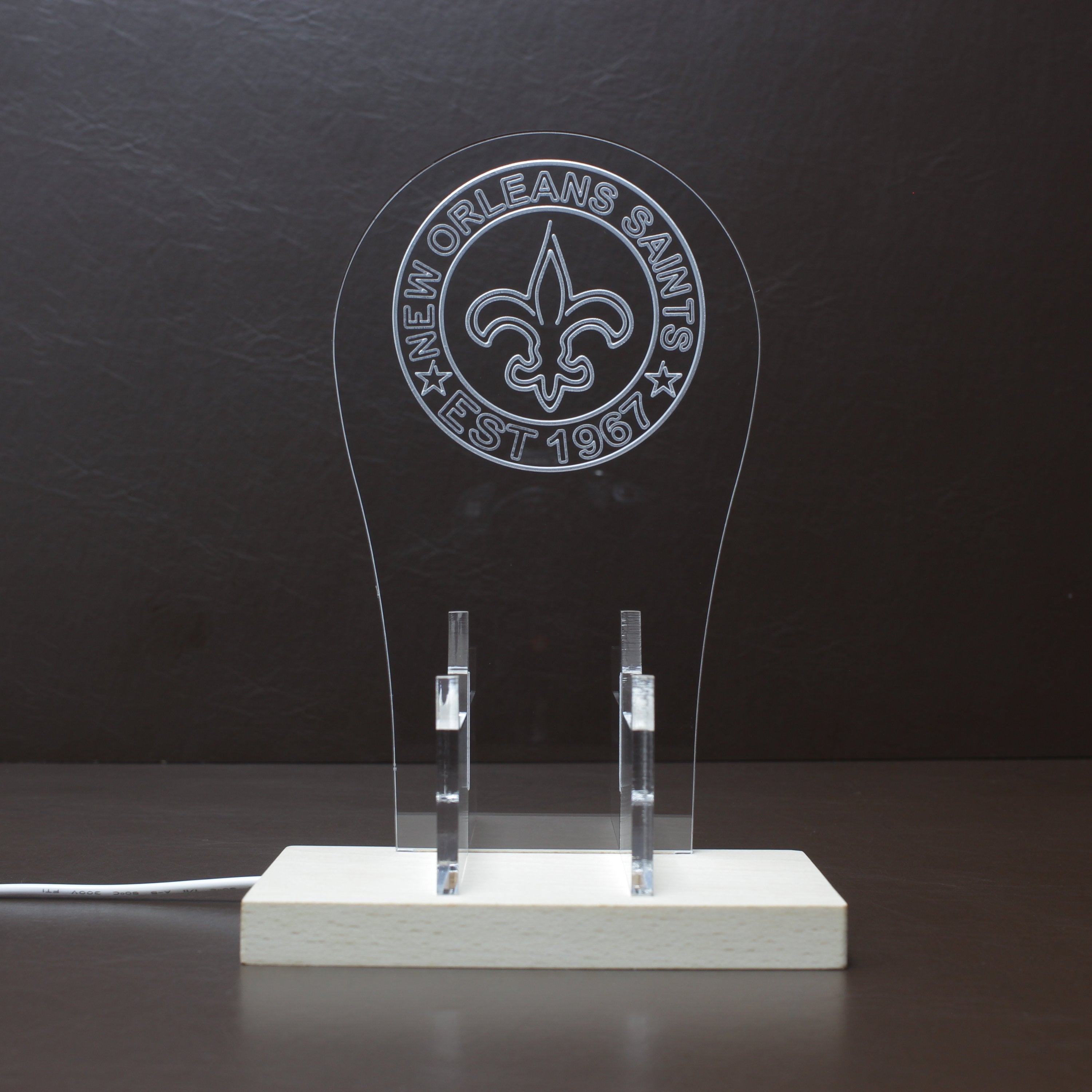 Custom Your Sport Team New Orleans Saints Est. 1967 RGB LED Video Game Controller Stand