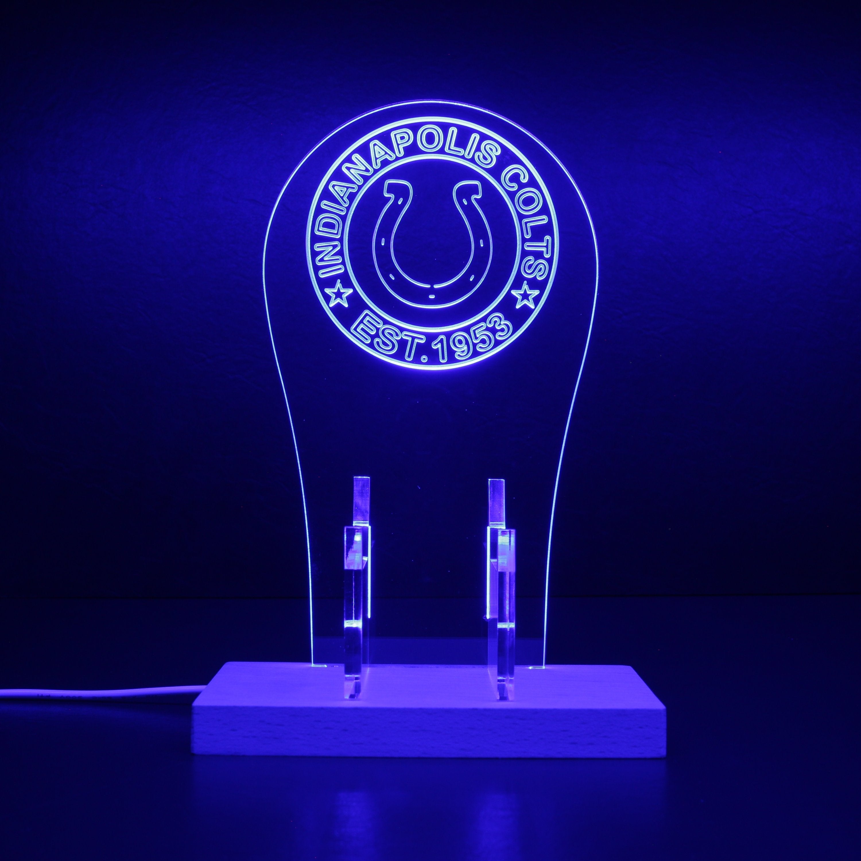 Custom Your Sport Team Indianapolis Colts Est. 1953 RGB LED Video Game Controller Stand