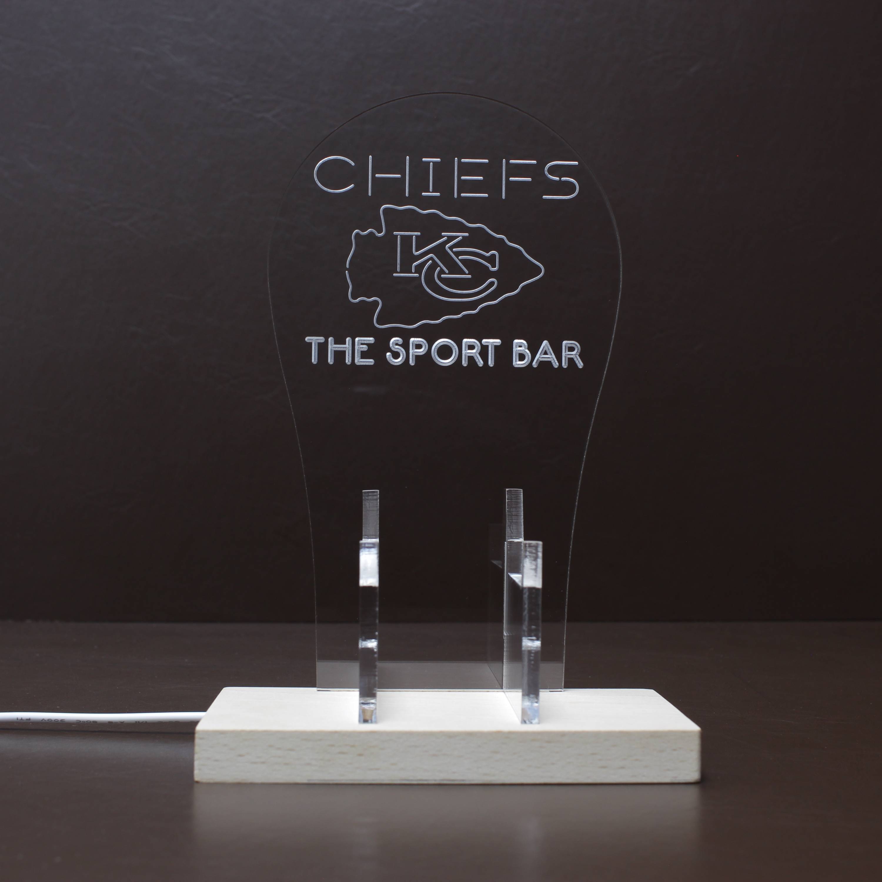 Kansas City Chiefs Personalized RGB LED Video Game Controller Stand