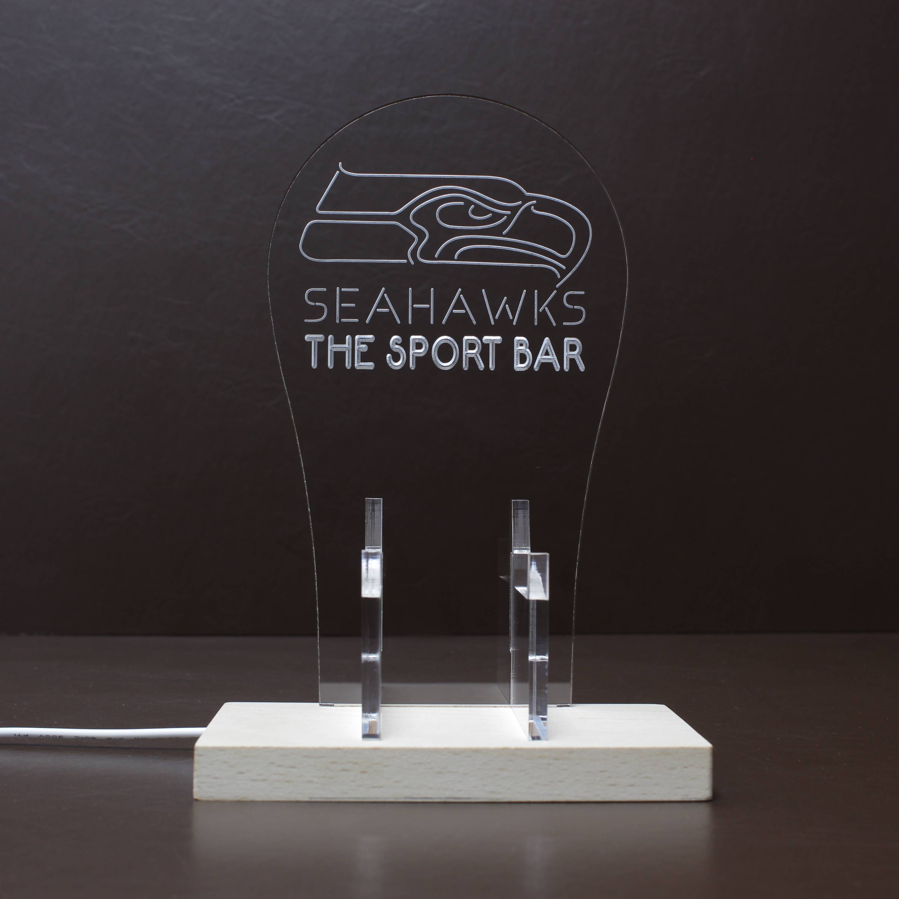 Seattle Seahawks Personalized RGB LED Video Game Controller Stand