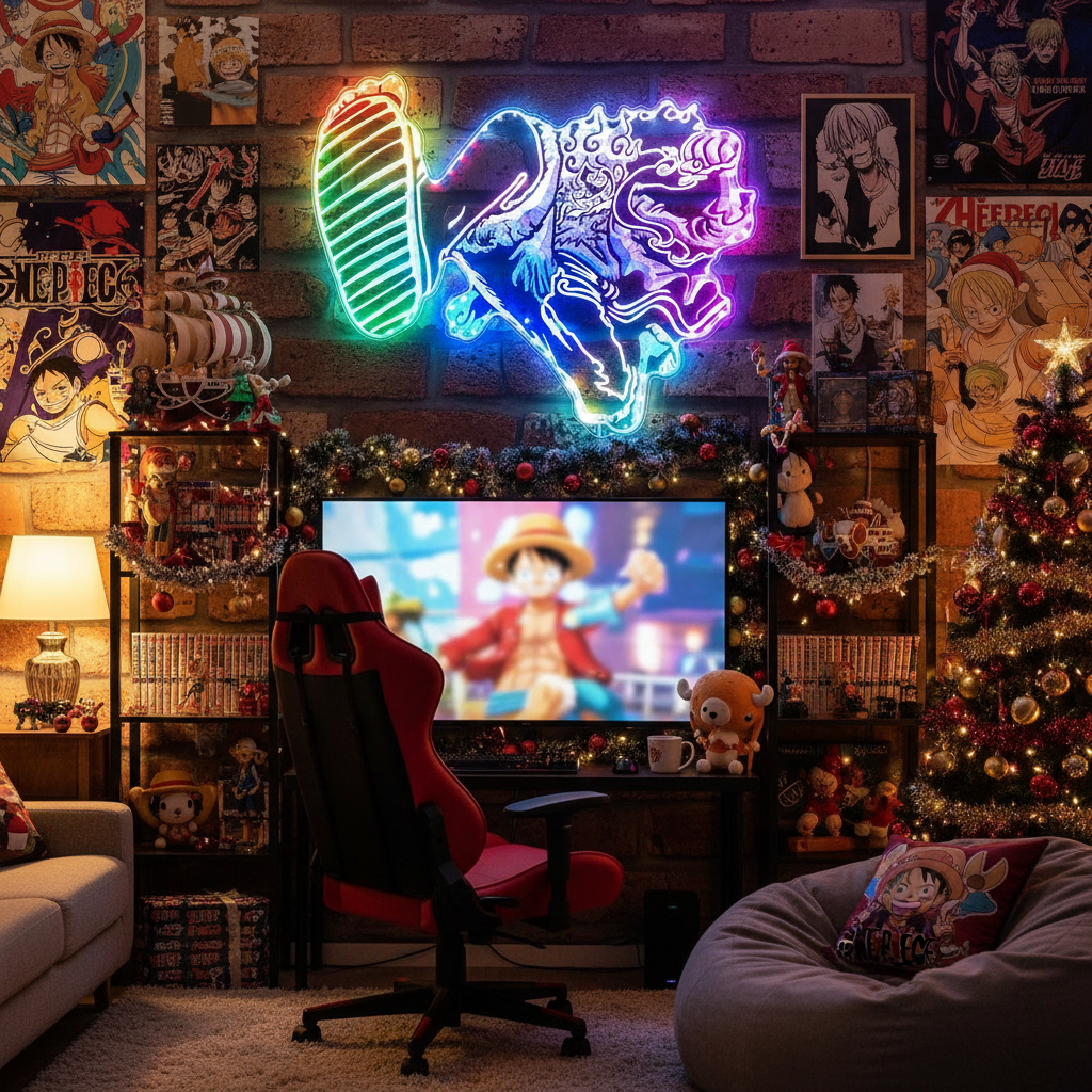 One Piece Luffy Christmas Scene