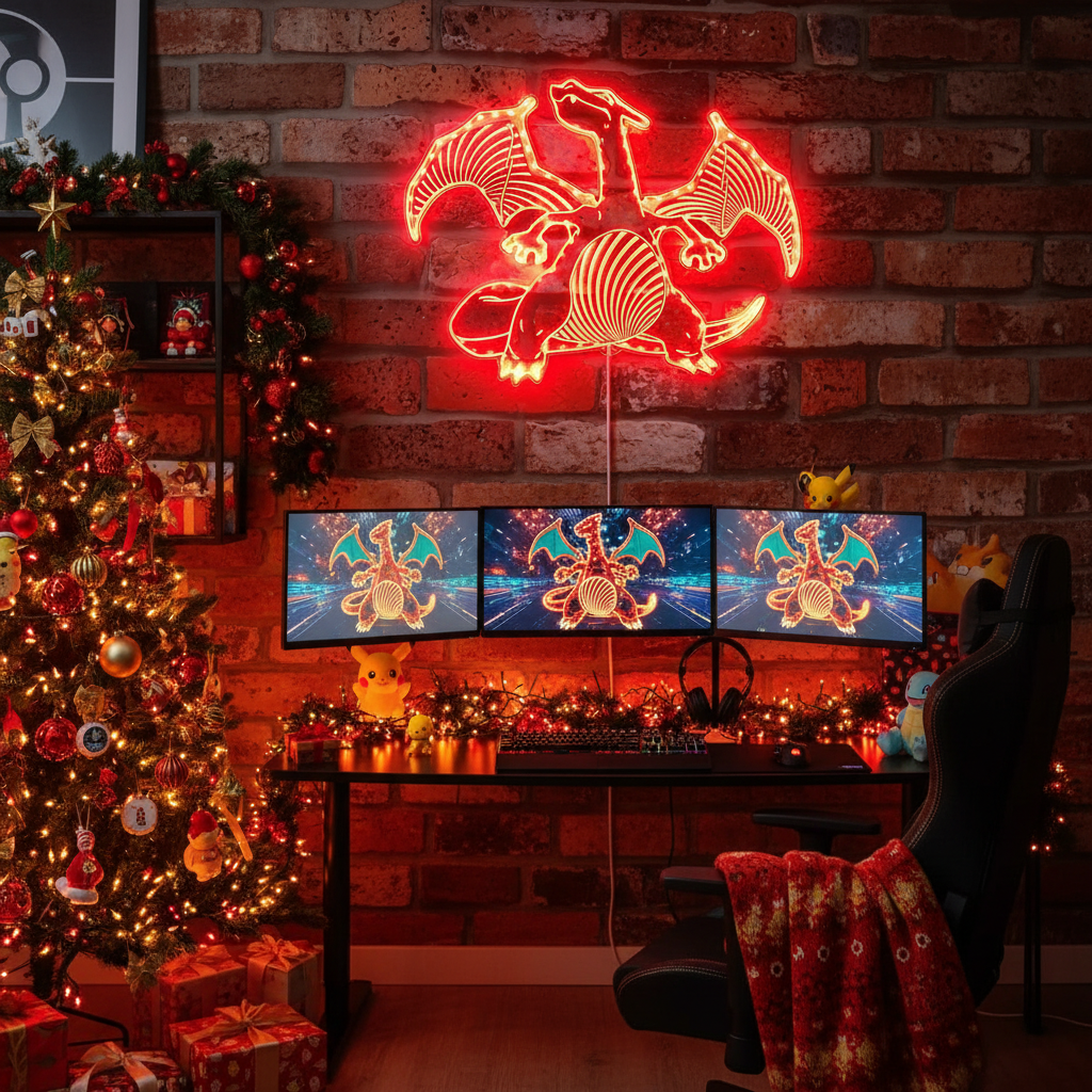 Charizard Christmas Scene