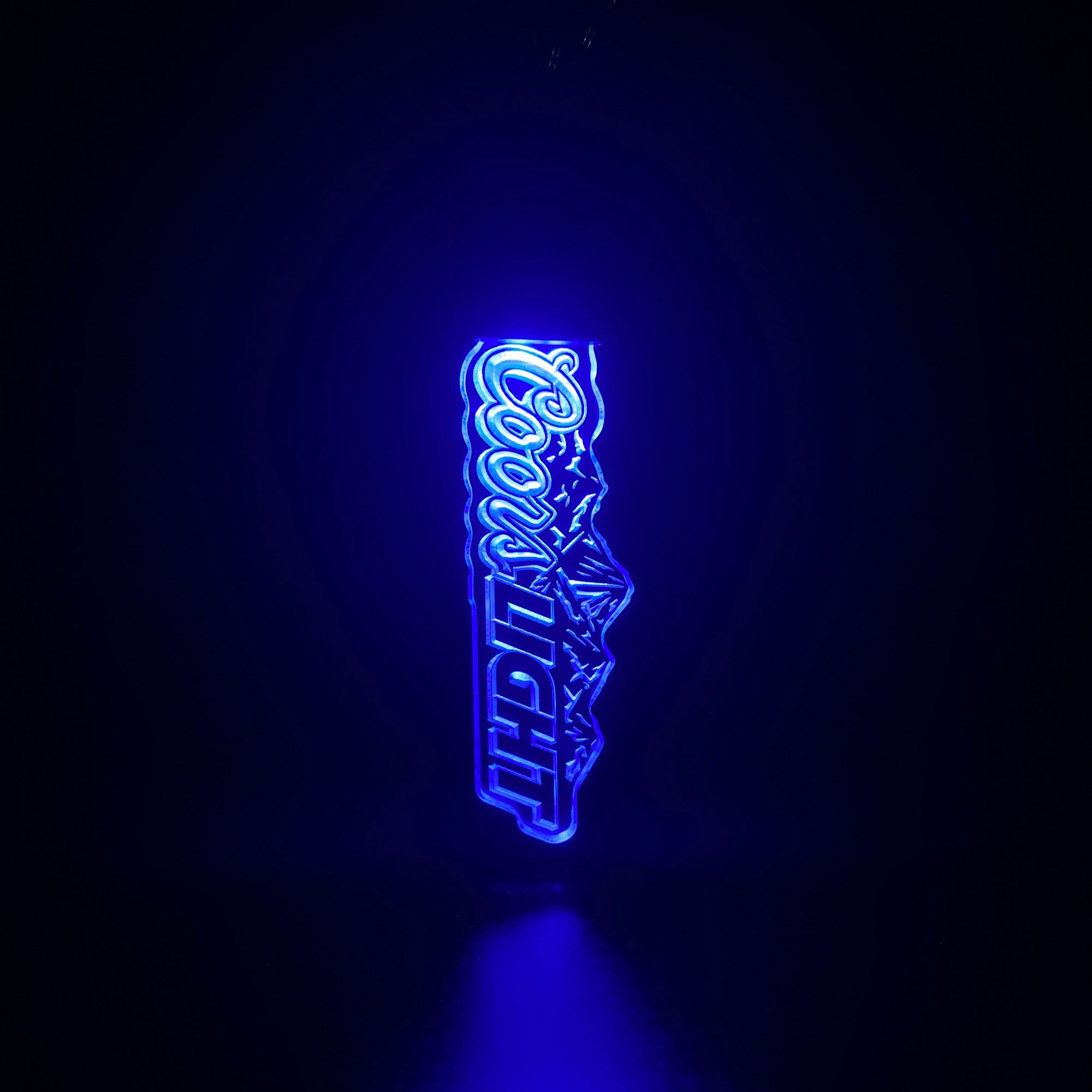 Coors Light LED Light Acrylic Keychain