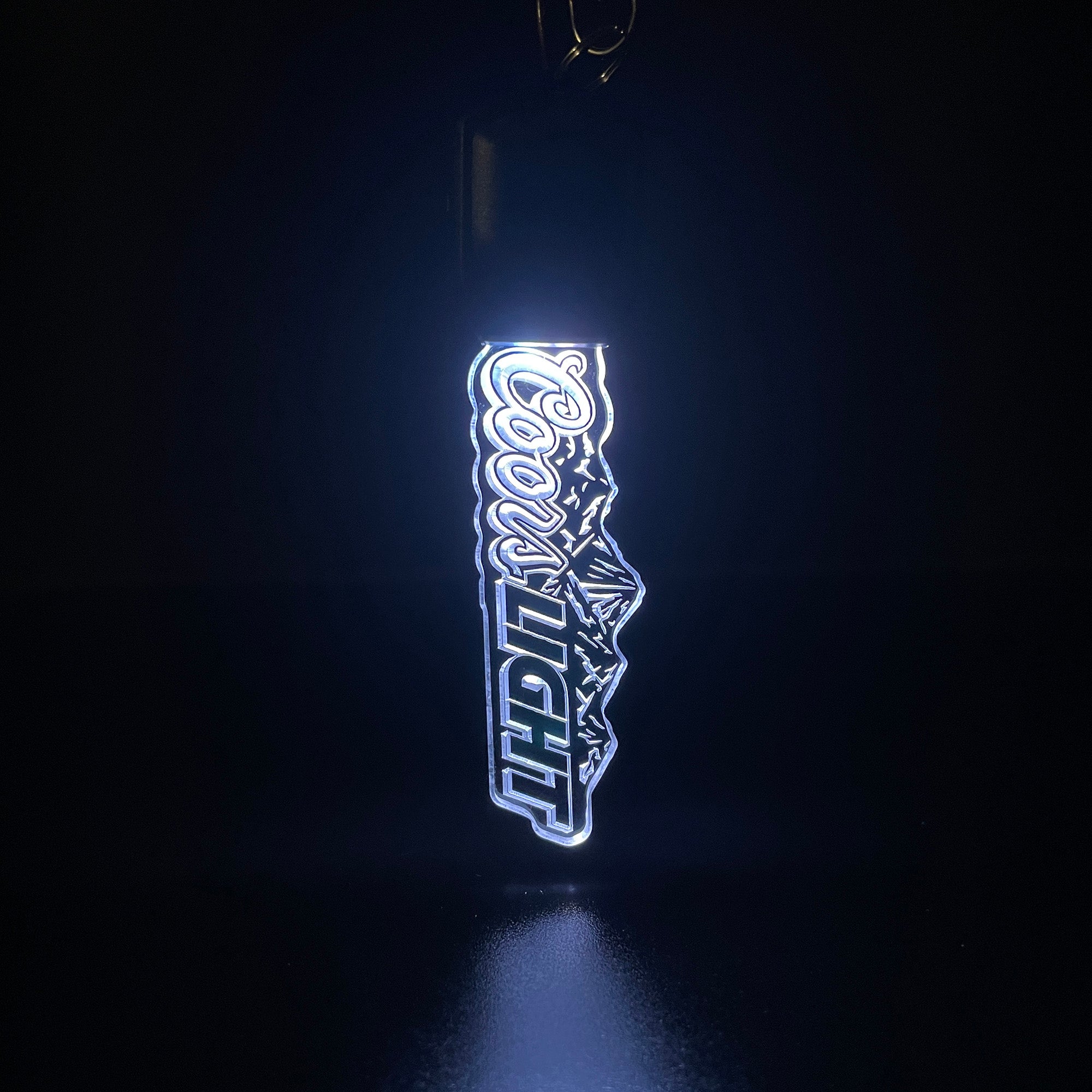 Coors Light LED Light Acrylic Keychain