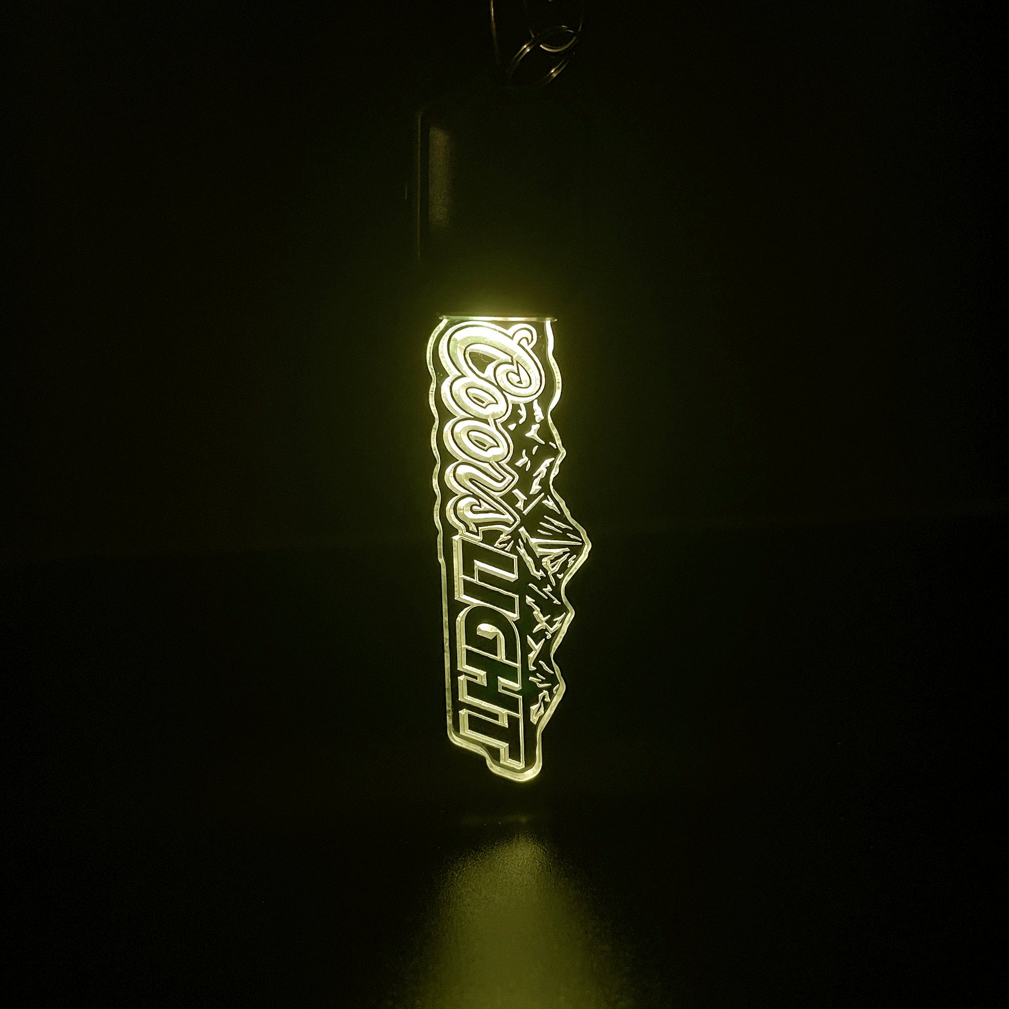 Coors Light LED Light Acrylic Keychain