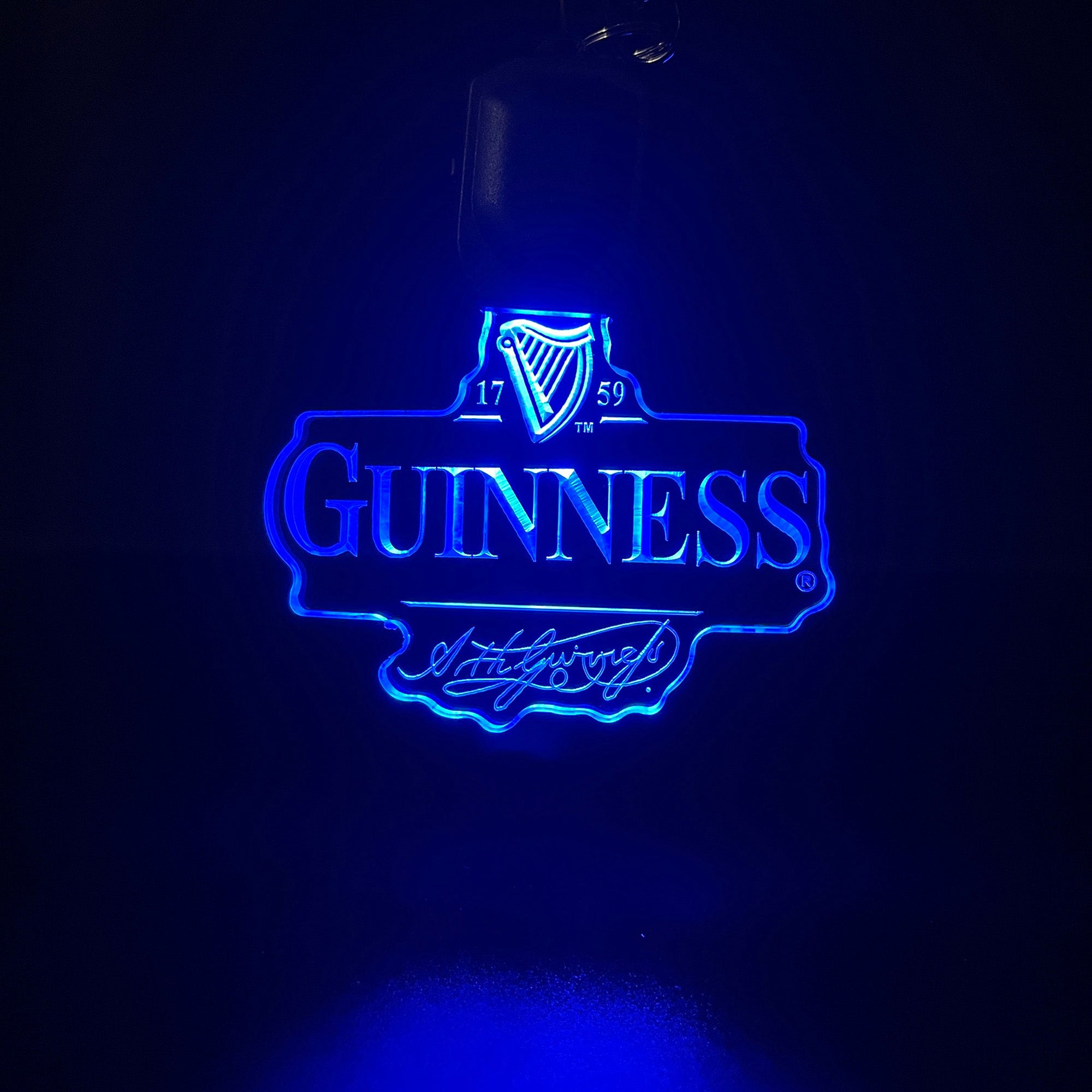 Guinness LED Light Acrylic Keychain